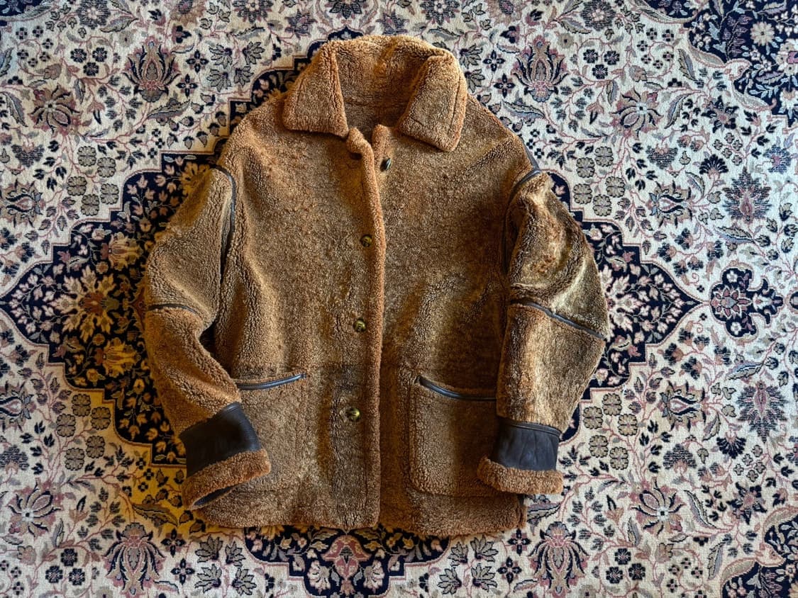 Bitish VTG 시어링 레더 자켓 무스탕 상품이미지6