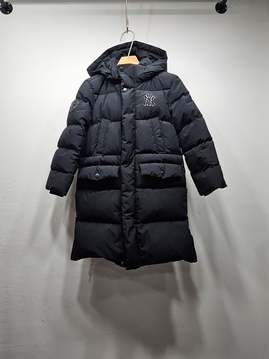 MLB 키즈 덕다운 롱패딩 블랙 7Y/120 상품이미지9