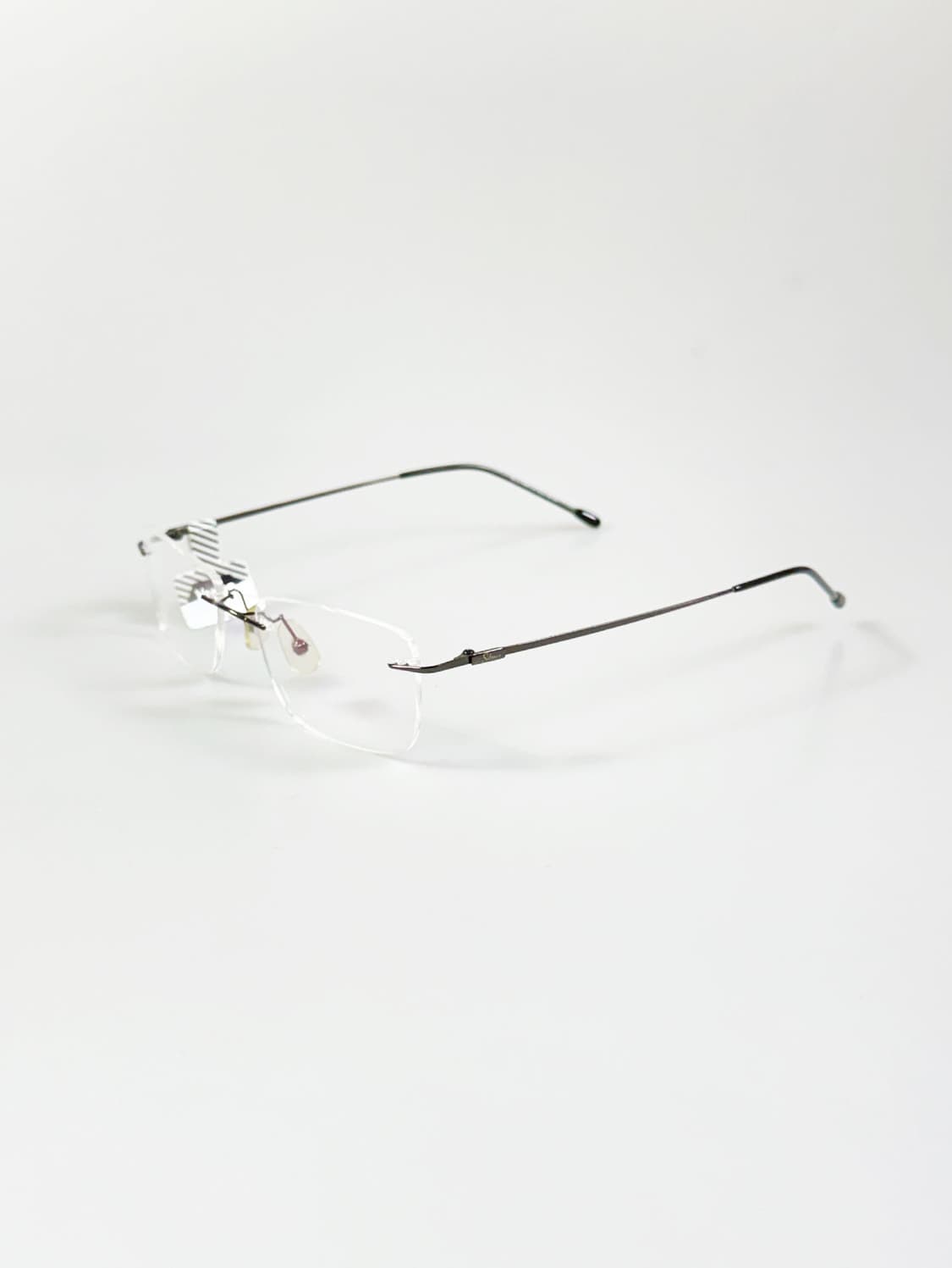 VENICE 무테 건메탈 스퀘어 프레임 빈티지 안경 상품이미지3