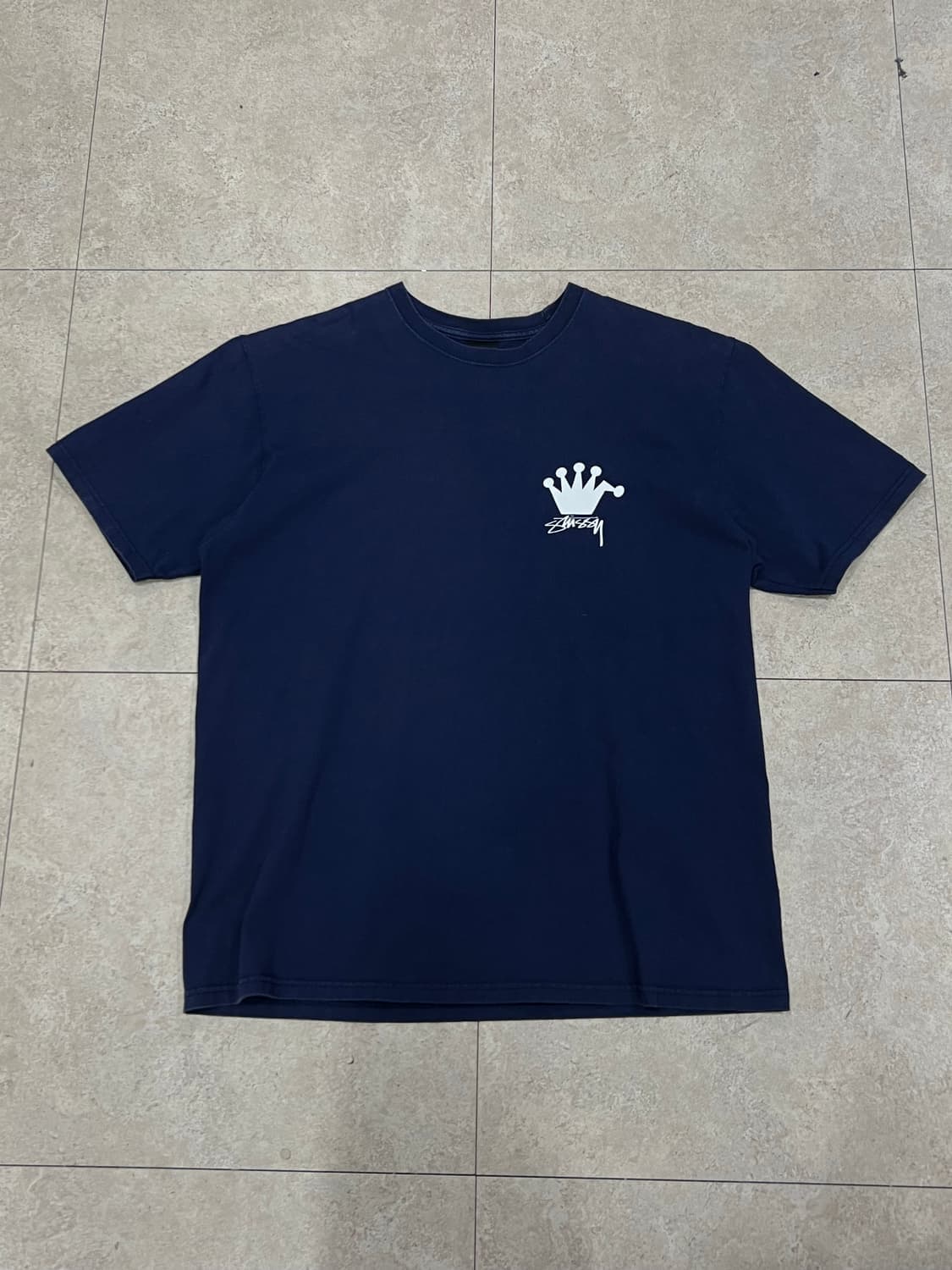 (L) 스투시 LB 크라운 반팔 티셔츠 네이비 상품이미지2
