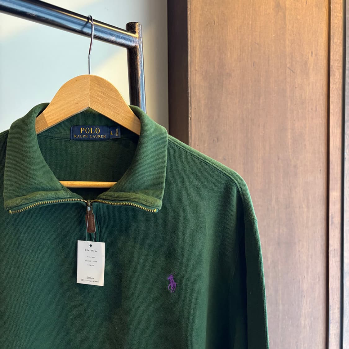 16351 - 폴로 랄프로렌 그린 반집업 니트 상품이미지3