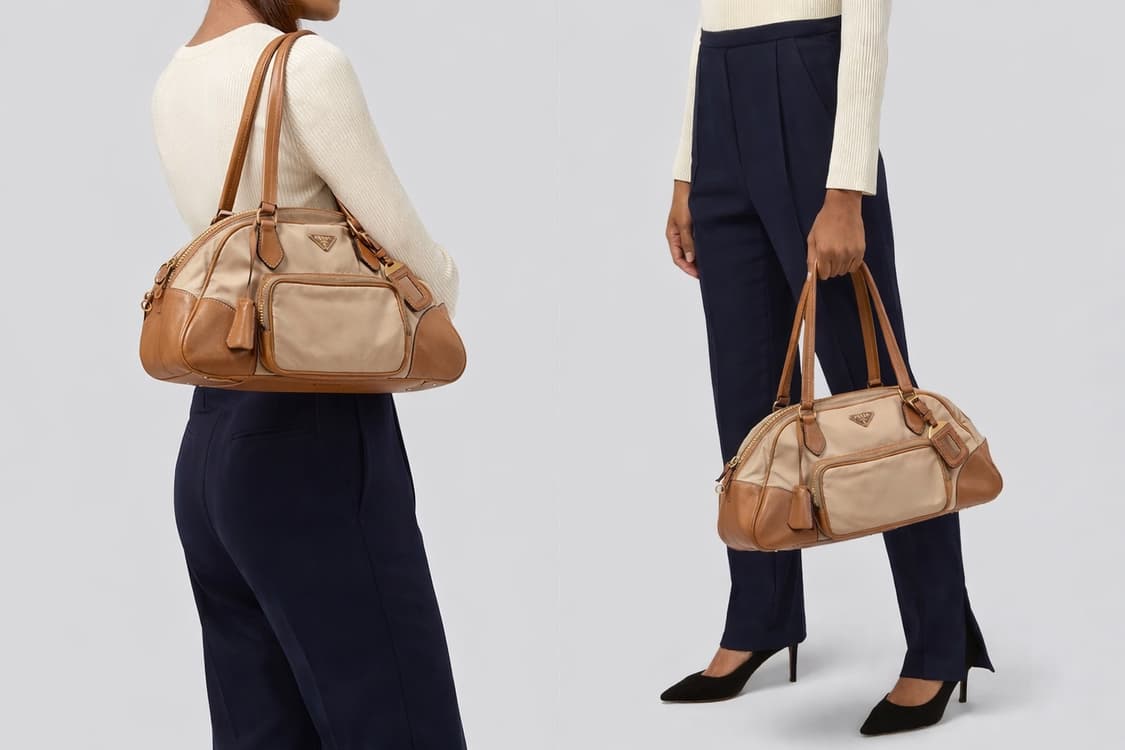 프라다 나일론 레더 숄더백 상품이미지10