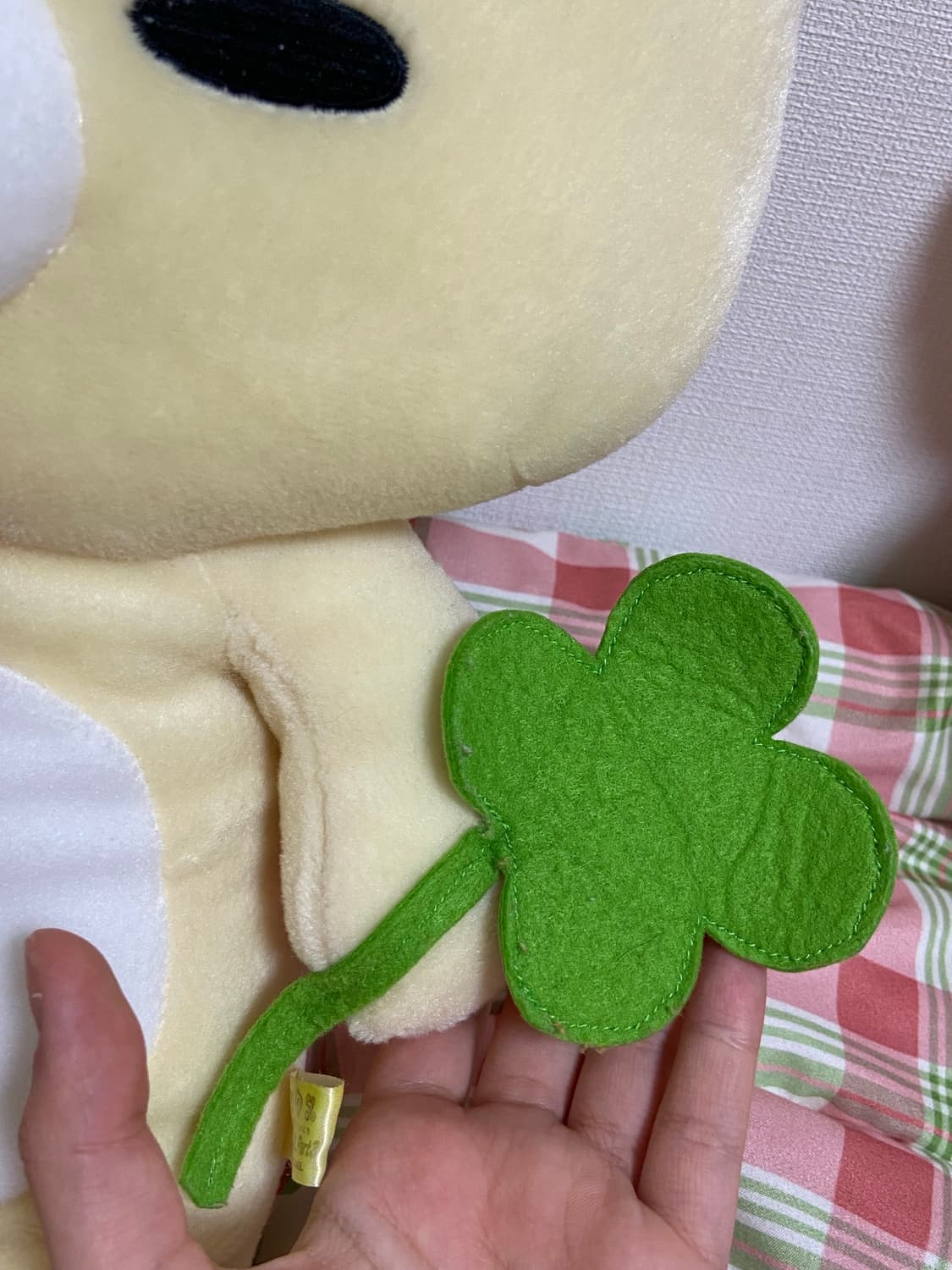 산엑스 고전 코리락쿠마 무당벌레 네잎클로버 대형인형 쿠션 상품이미지4