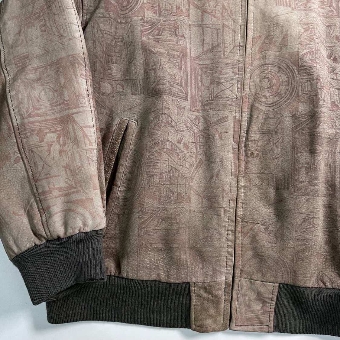 VTG 그래픽 레더 블루종 자켓 상품이미지5