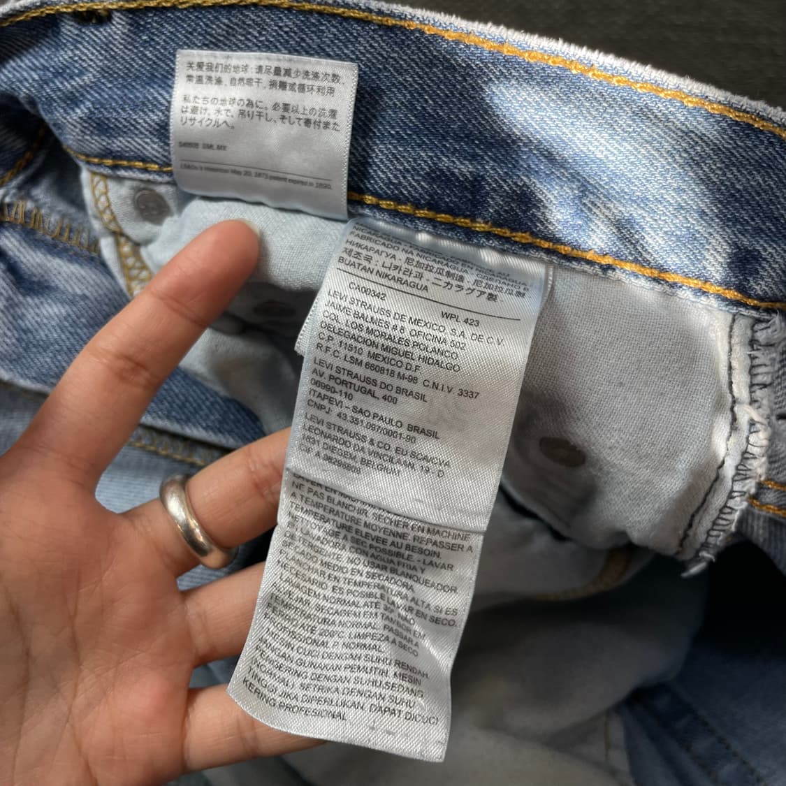 (38) 리바이스 550 38X36 연청 데님 팬츠 상품이미지4