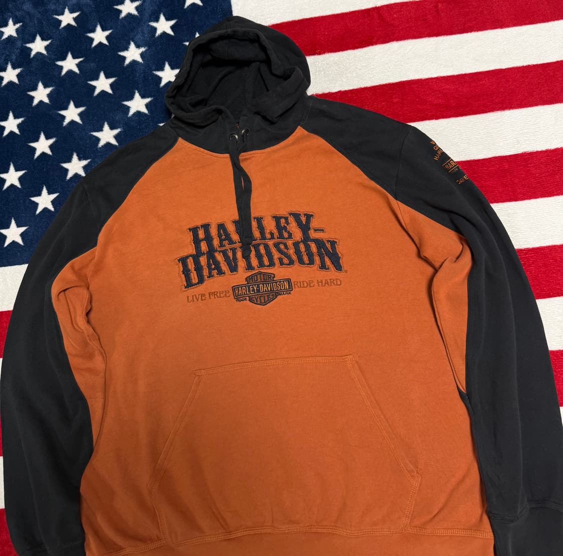 할리데이비슨 배색후드티 Harley-Davidson hoodie 빈티지 상품이미지4
