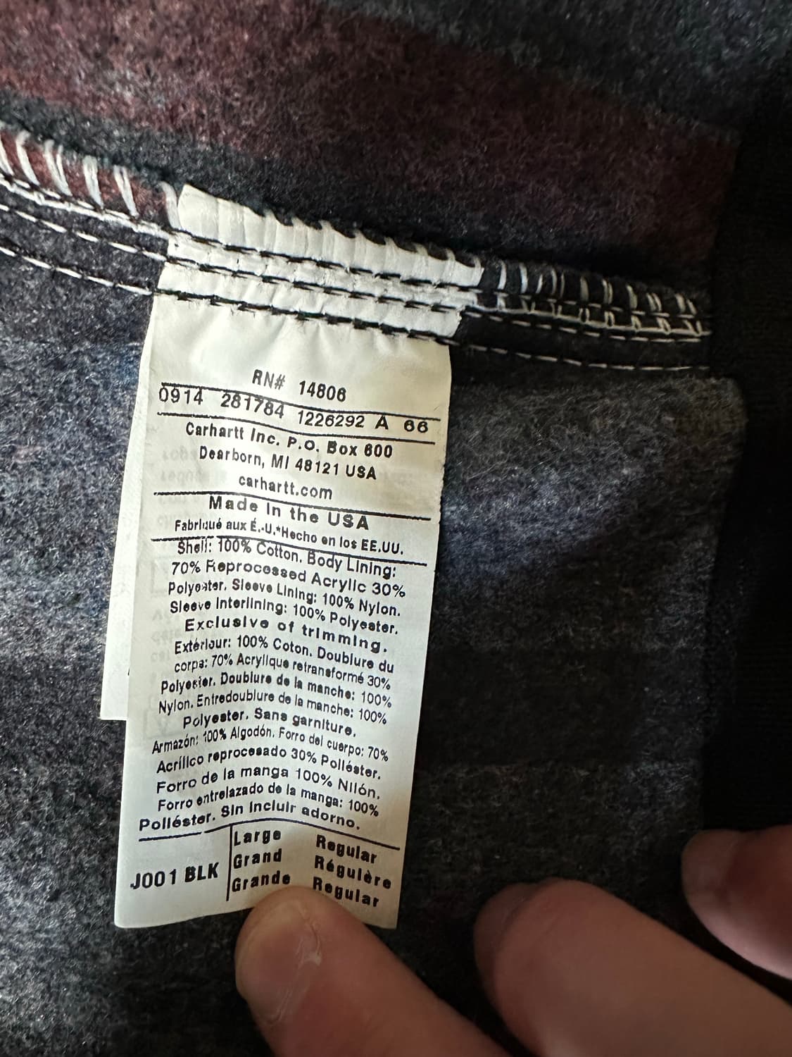 칼하트 125주년 j001 L사이즈 상품이미지2