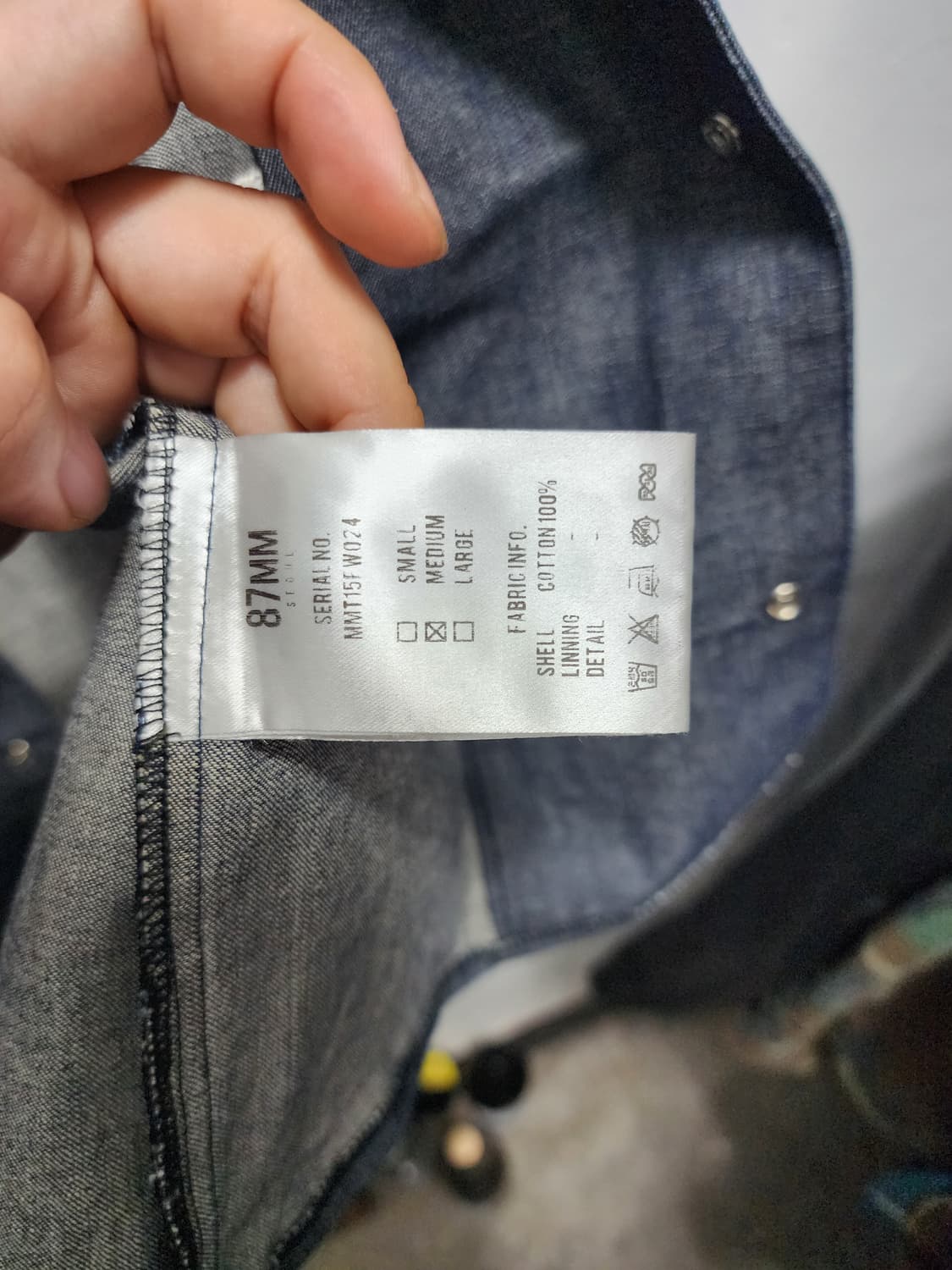 87mm 서울 웨스턴 진청 데님셔츠 상품이미지6