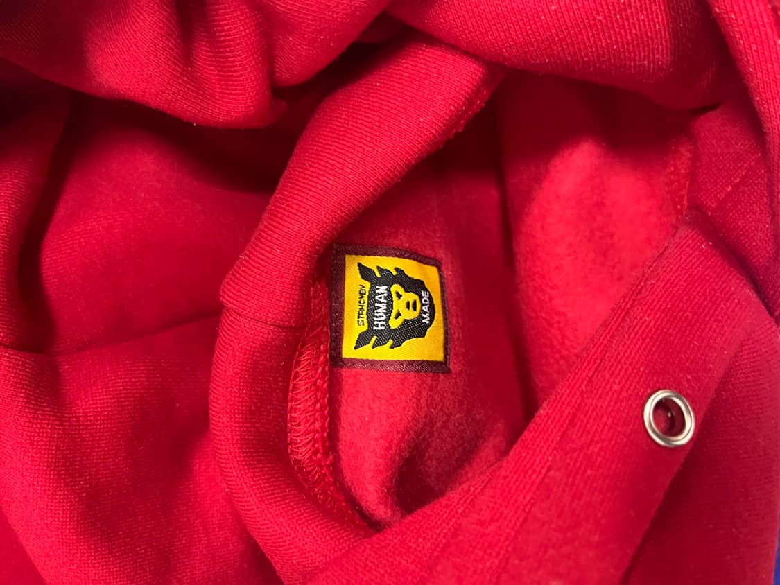 휴먼 메이드 헤비 웨이트 후드 레드 상품이미지2