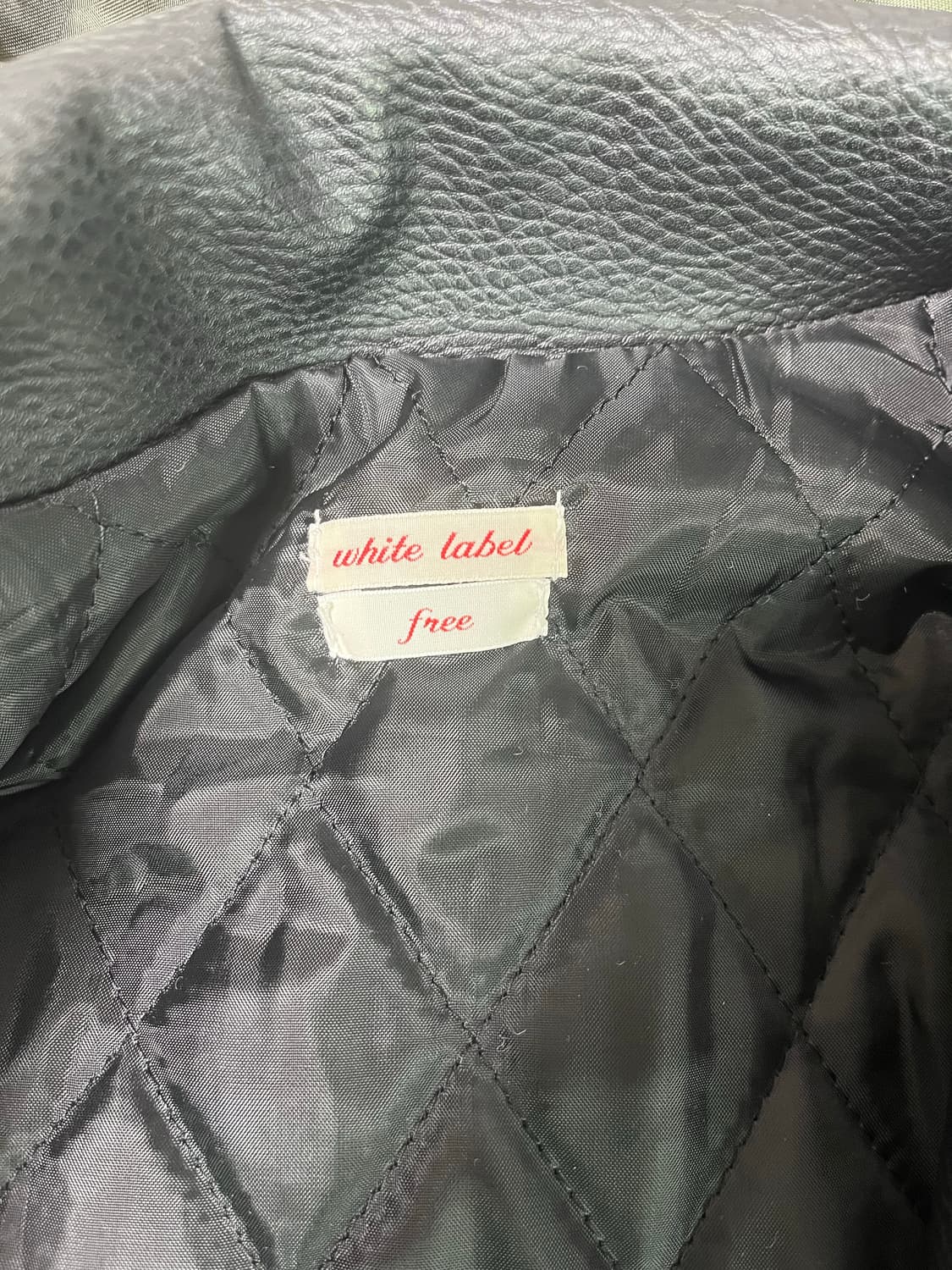 화이트라벨 비건 레더 라이더 자켓 상품이미지2