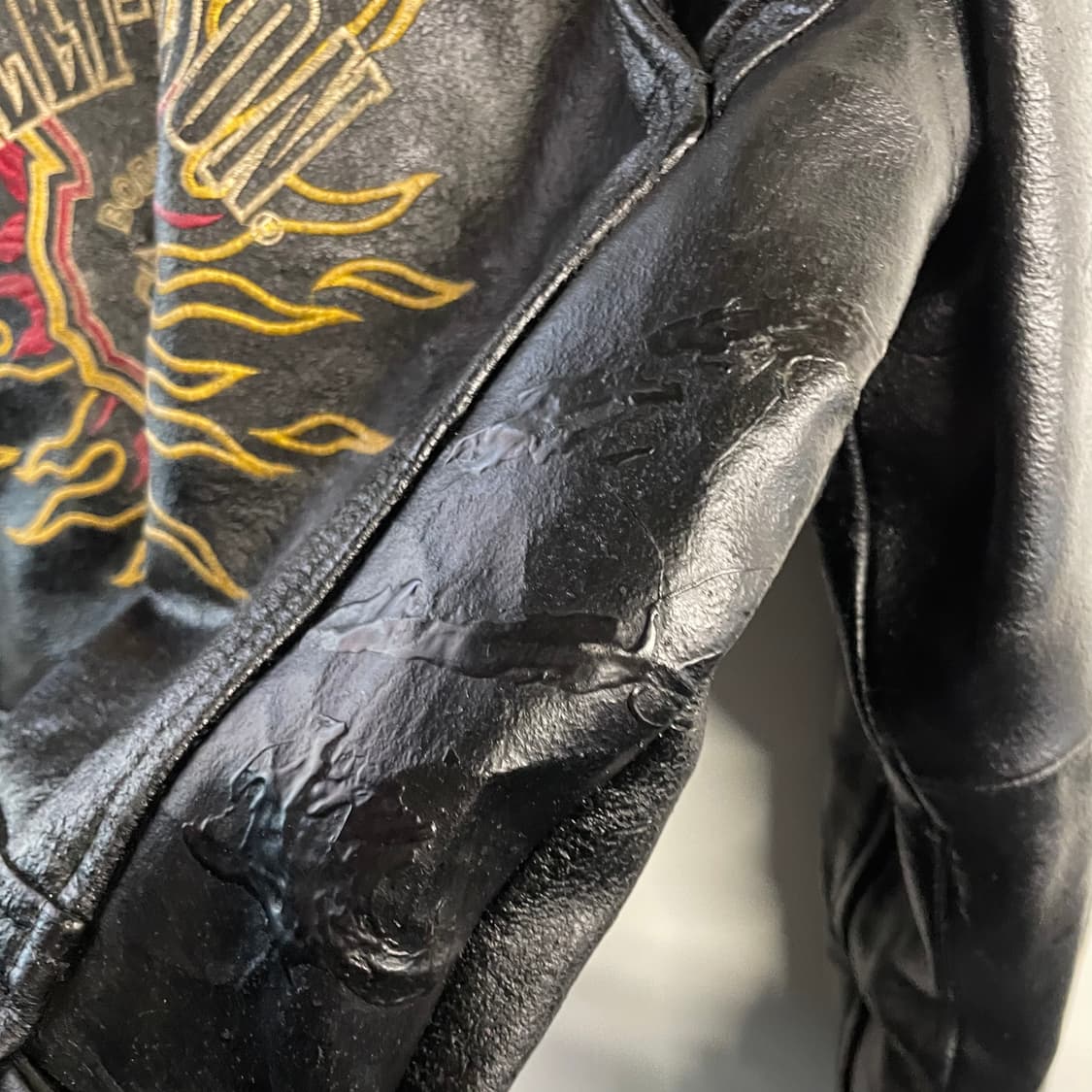 90s 할리 데이비슨 플레임 가죽자켓 상품이미지8
