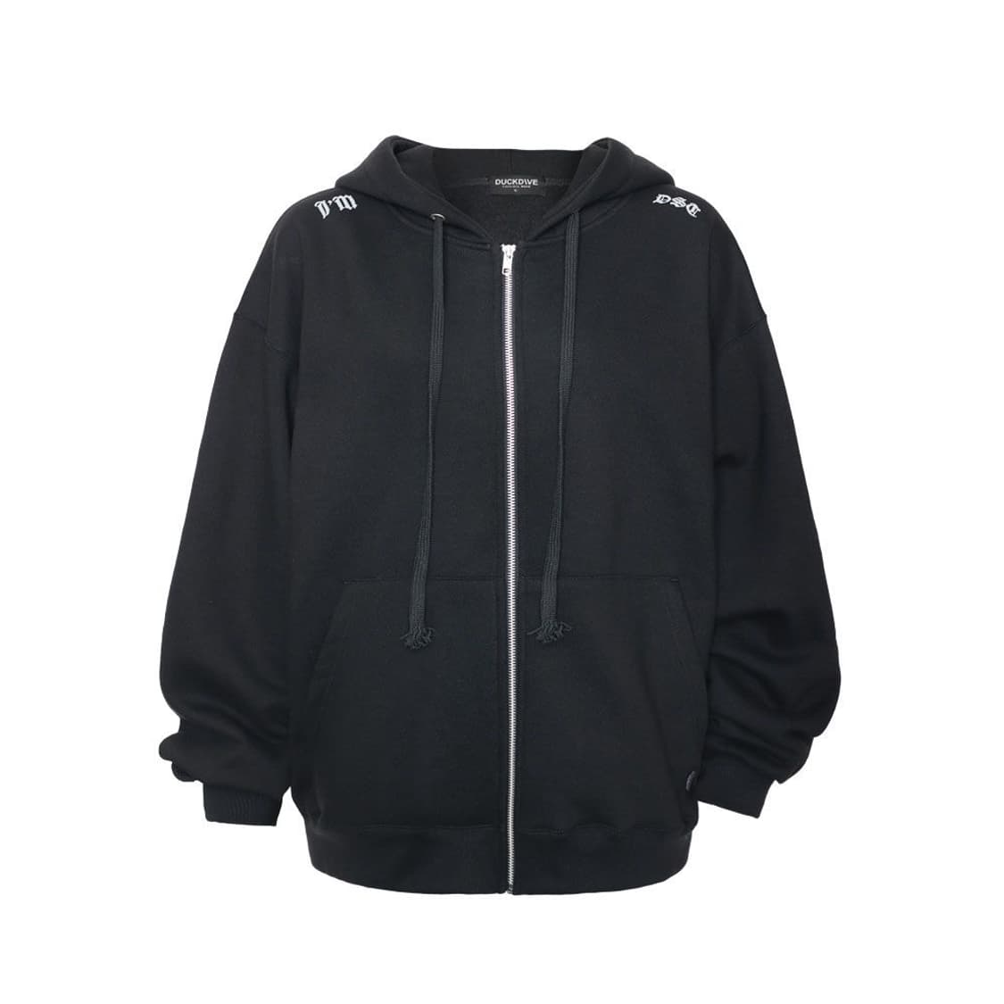 덕다이브 백스트링 크로스 그래픽 후드 집업 블랙 L 상품이미지2