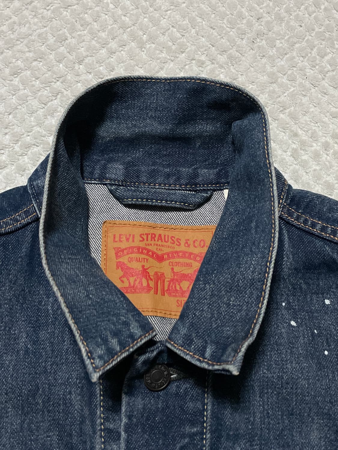 리바이스 72234 타입3 페인티드 커스텀 데님 트러커 청자켓 상품이미지5