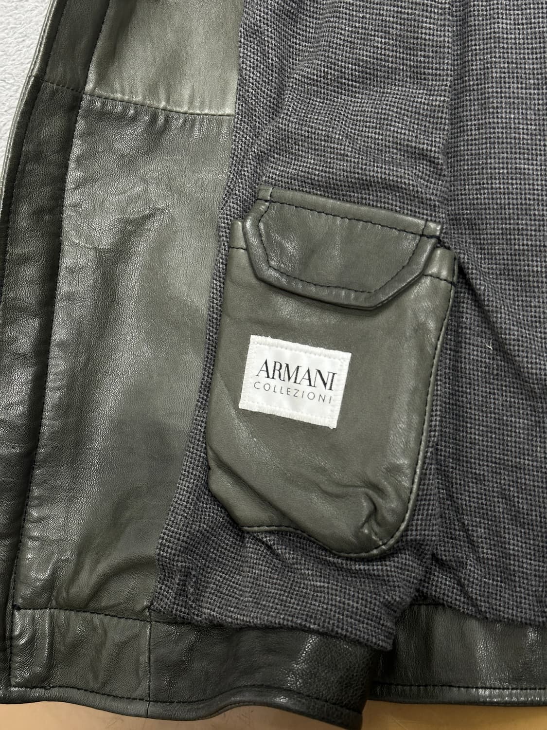 ARMANI COLLEZIONI 램스킨 레더 자켓 52 상품이미지8