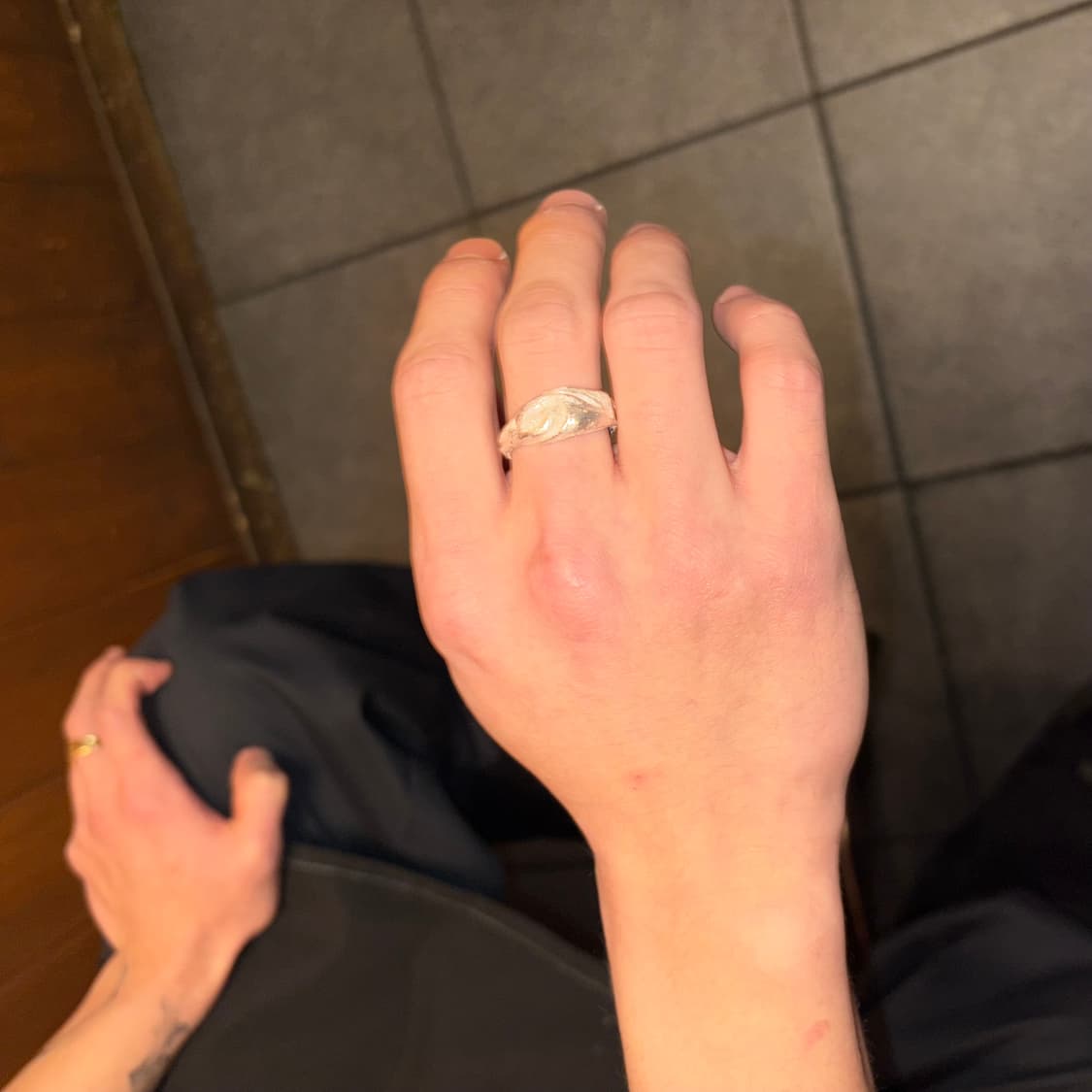 실버 볼드 아프리칸 심볼 반지 상품이미지4