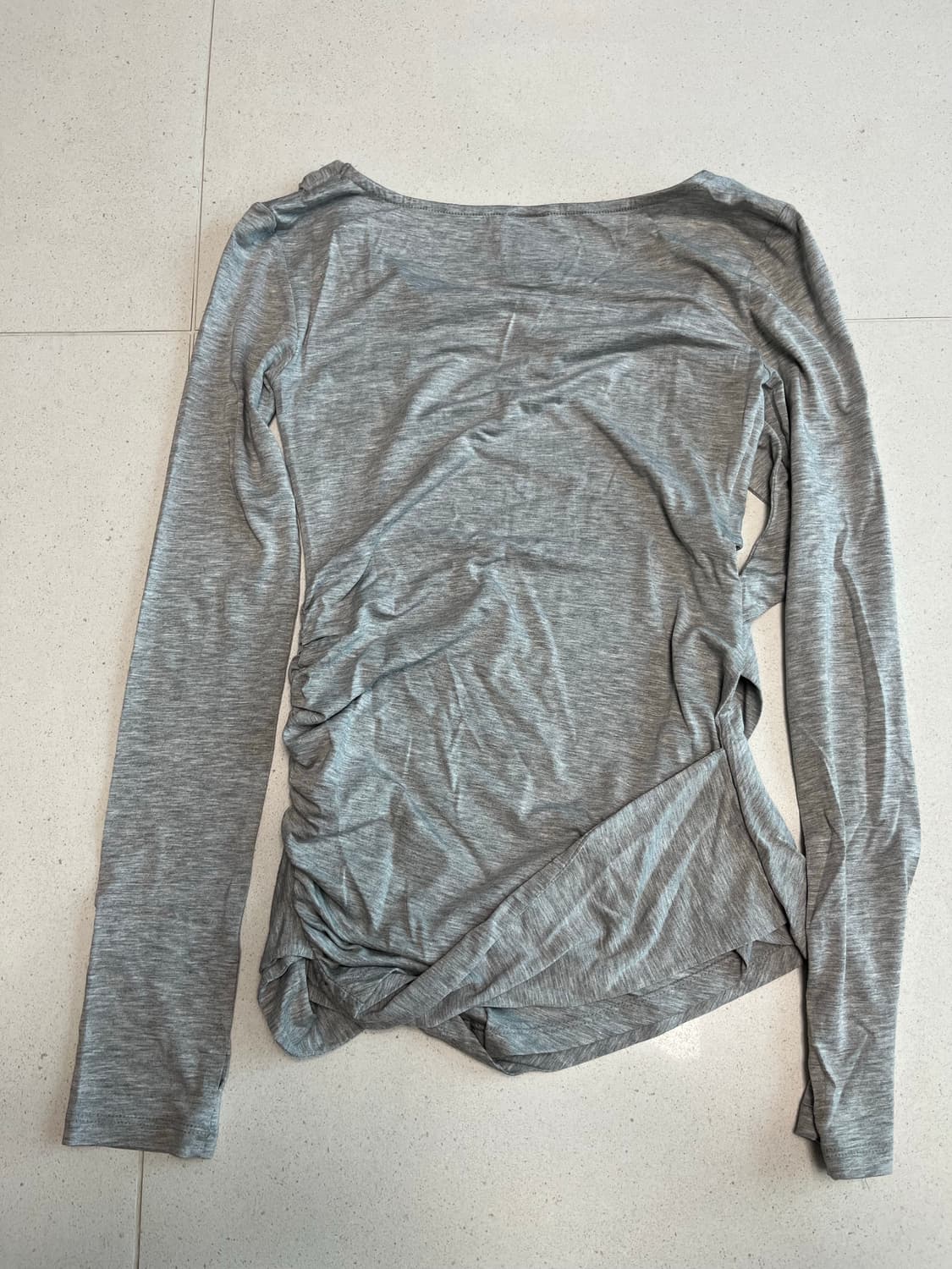 카시코 Drape Asymmetric Long Sleeve Gray 상품이미지7