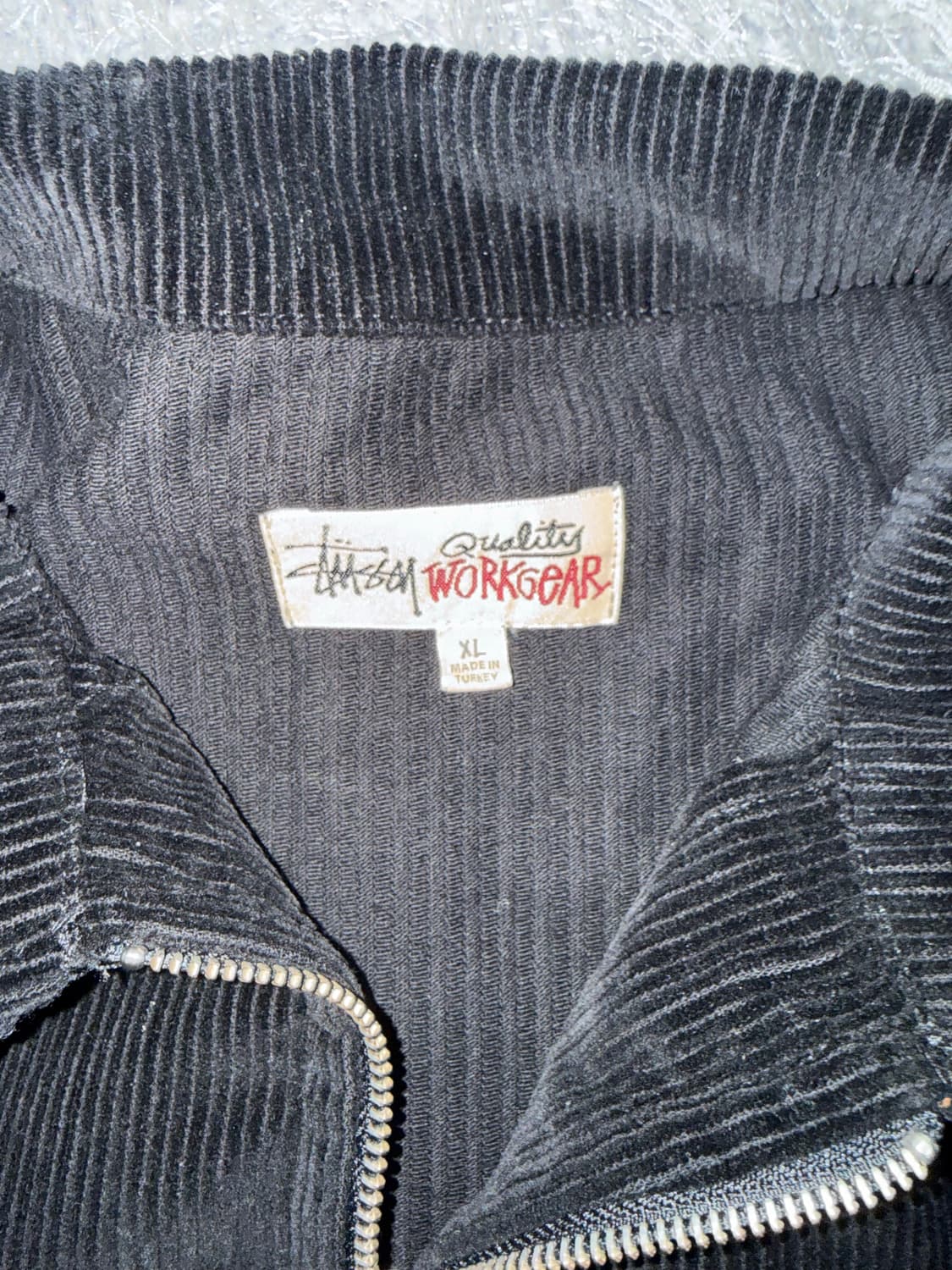 [XL] 스투시 코듀로이 집업셔츠 블랙 상품이미지2