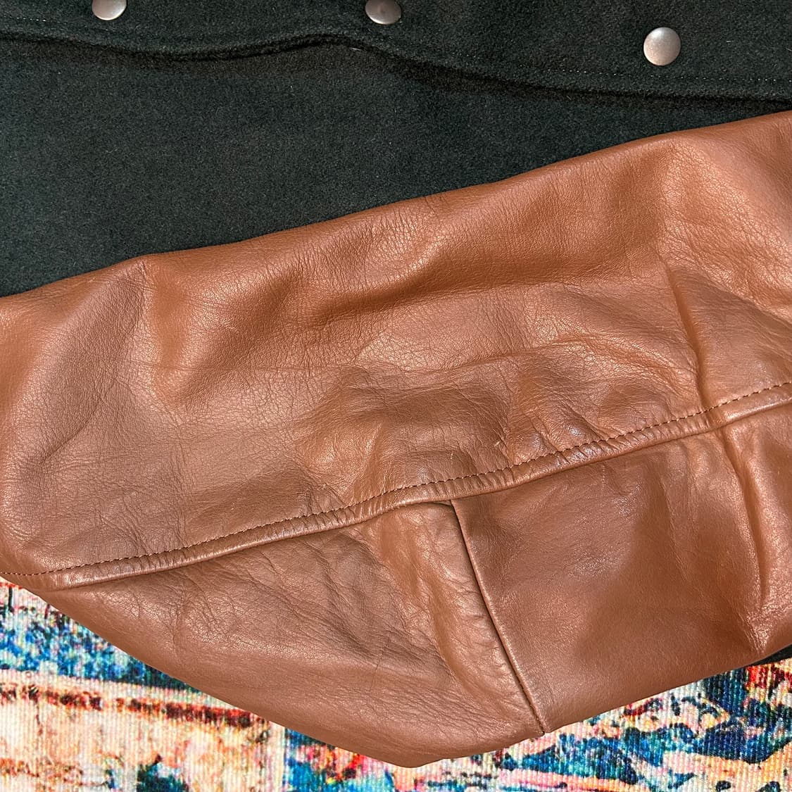 [L] 바비슈 by MENS BIGI 울 카우 레더 레터맨 바시티 자켓 상품이미지10