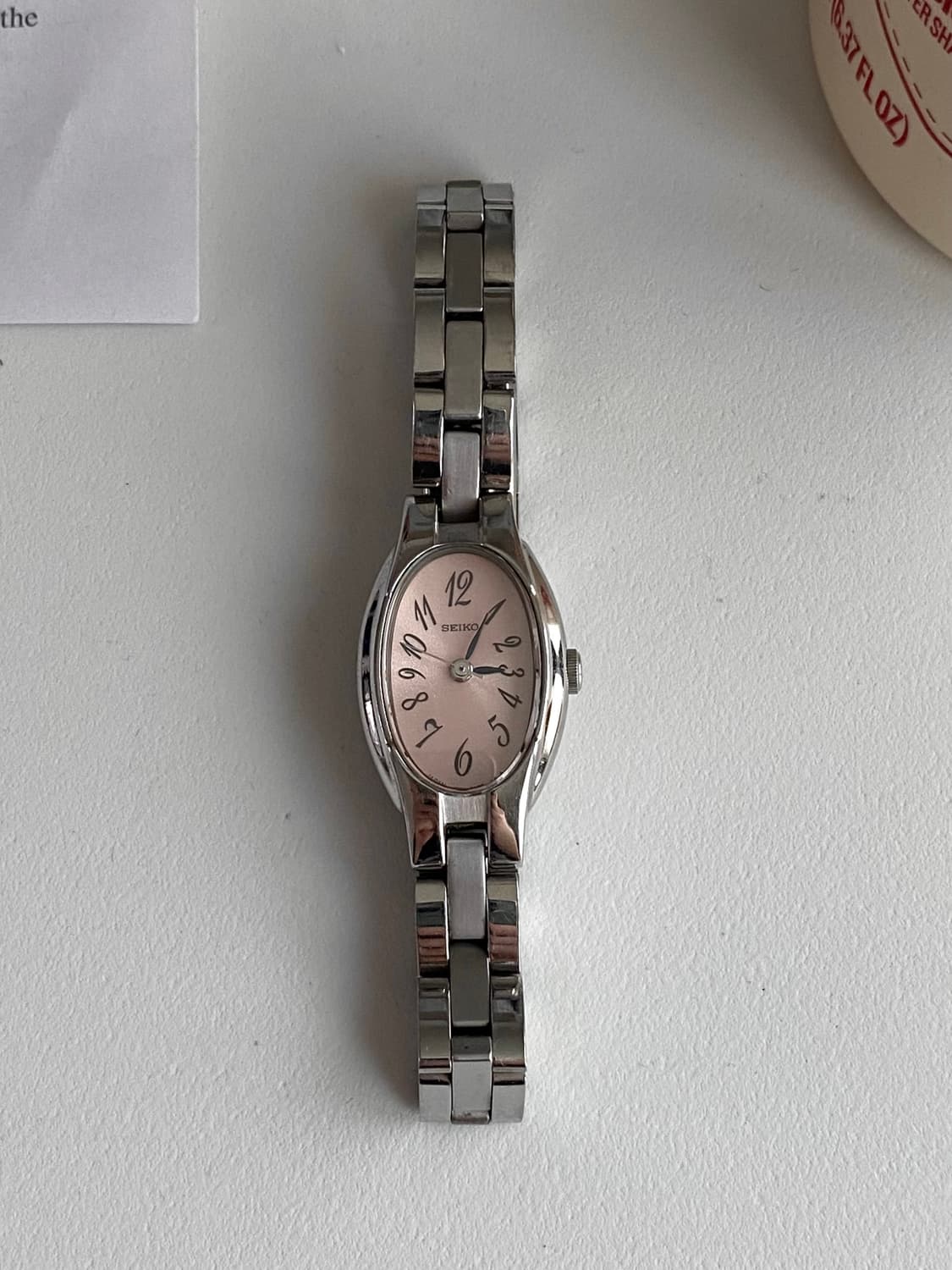 Seiko 세이코 오벌 쿼츠 레이디스 핑크 상품이미지3