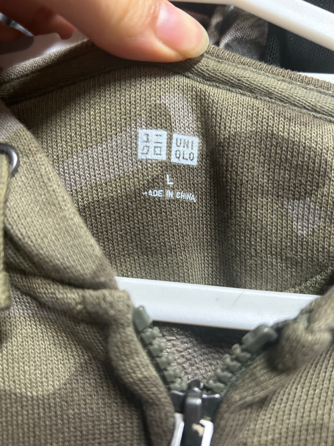 유니클로 카모 밀리터리 후드집업 라지 상품이미지2