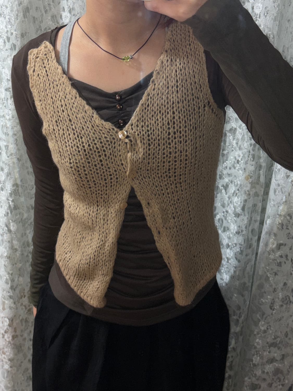 Brown knite cardigan 상품이미지7