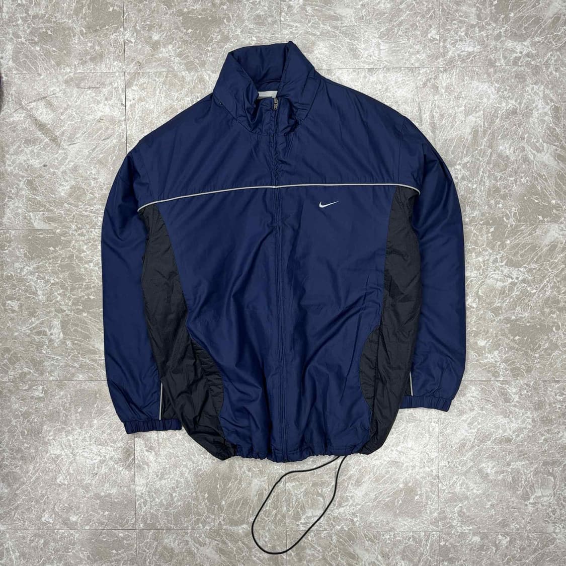 나이키 솔로 스우시 파이핑 네이비 올드스쿨 윈드브레이커 자켓 바람막이 희 상품이미지2