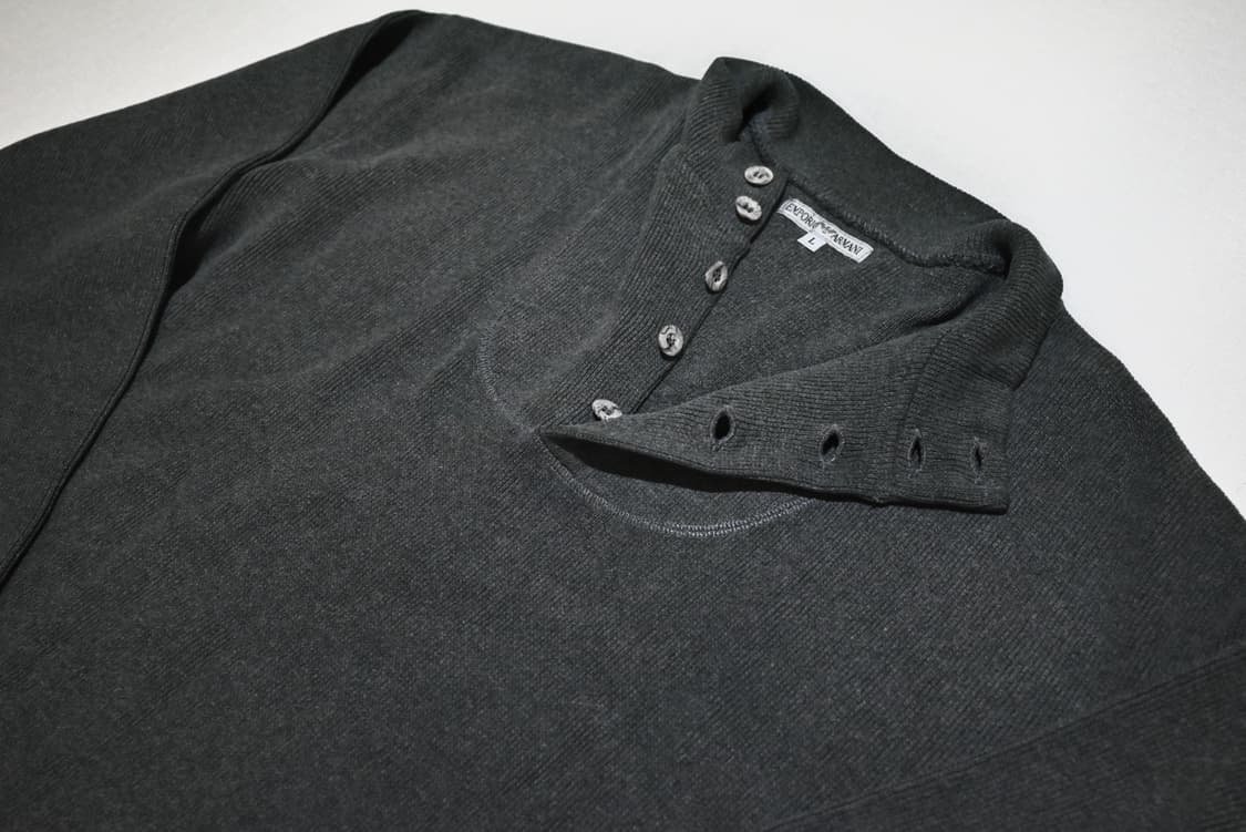 Emporio Armani 90s henryneck rib pullove 상품이미지3
