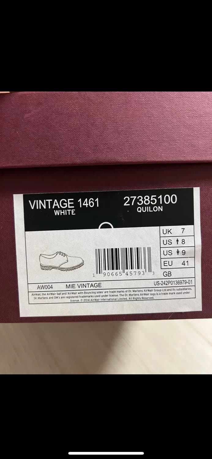[260] 닥터마틴  빈티지 1461 화이트 새상품 상품이미지3