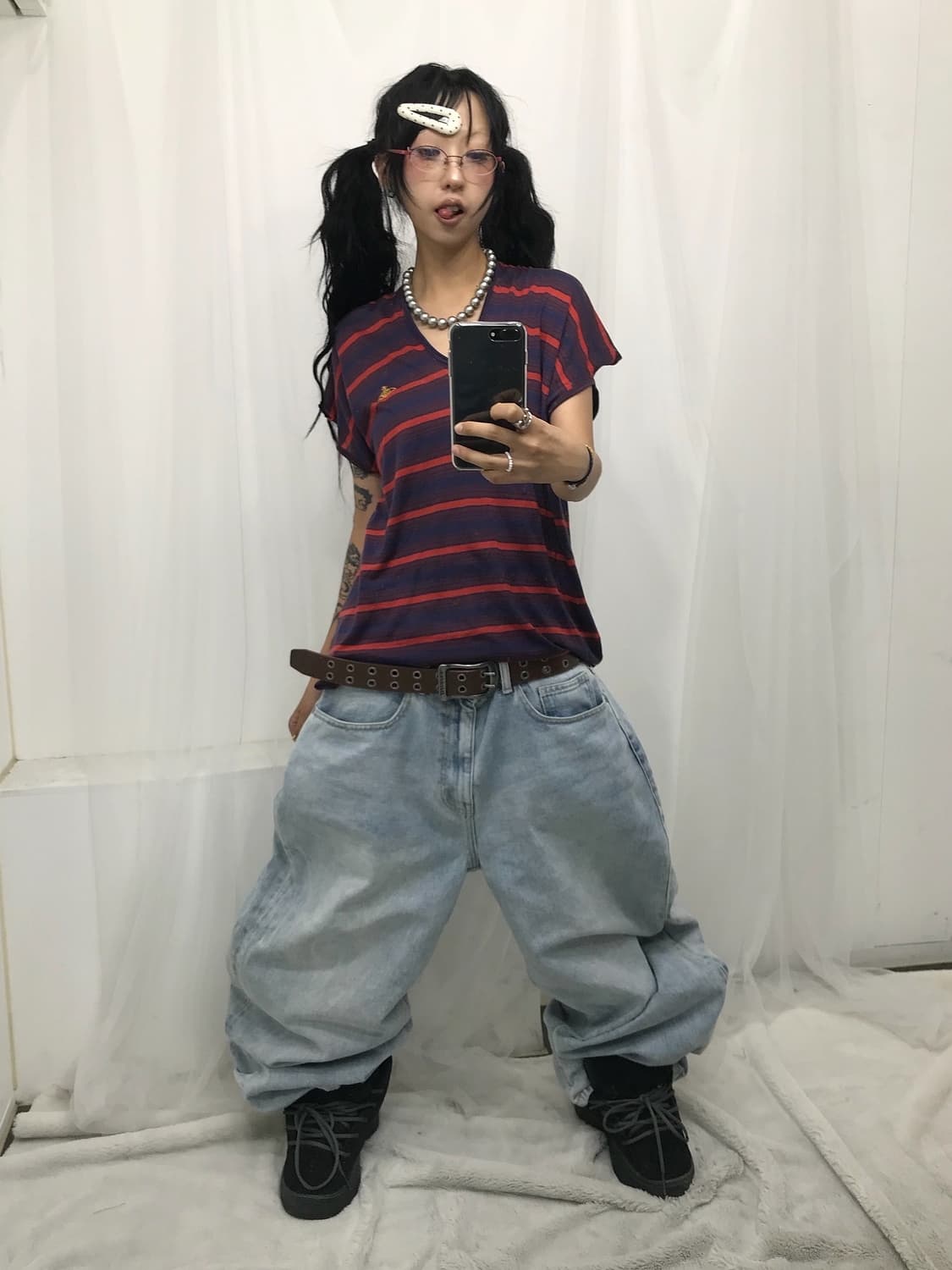 🖤 비비안웨스트우드 스트라이프 오알비 탑 🖤 상품이미지2