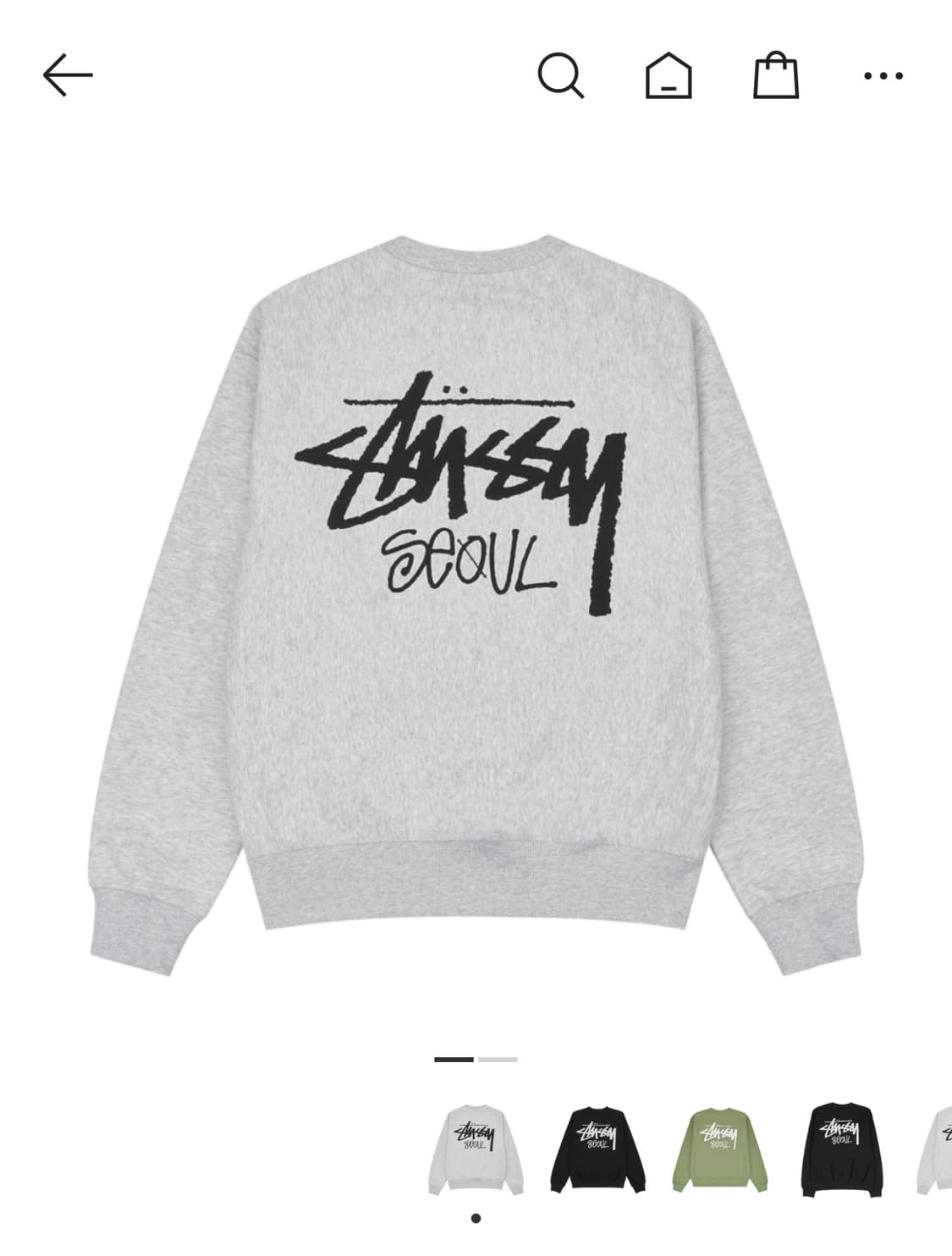 스투시 서울챕터 맨투맨(L) 상품이미지1