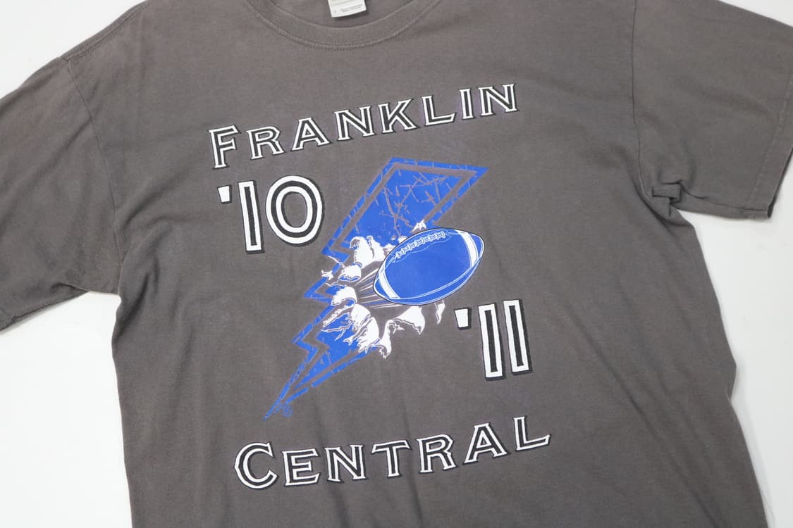 빈티지 차콜 'FRANKLIN 10-11' 풋볼 그래픽 반팔티셔츠 상품이미지3