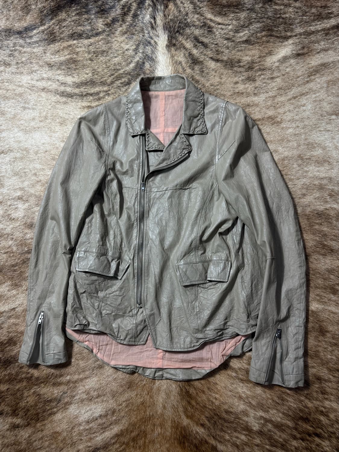 Undercover Stud Cow Leather Jacket 상품이미지1