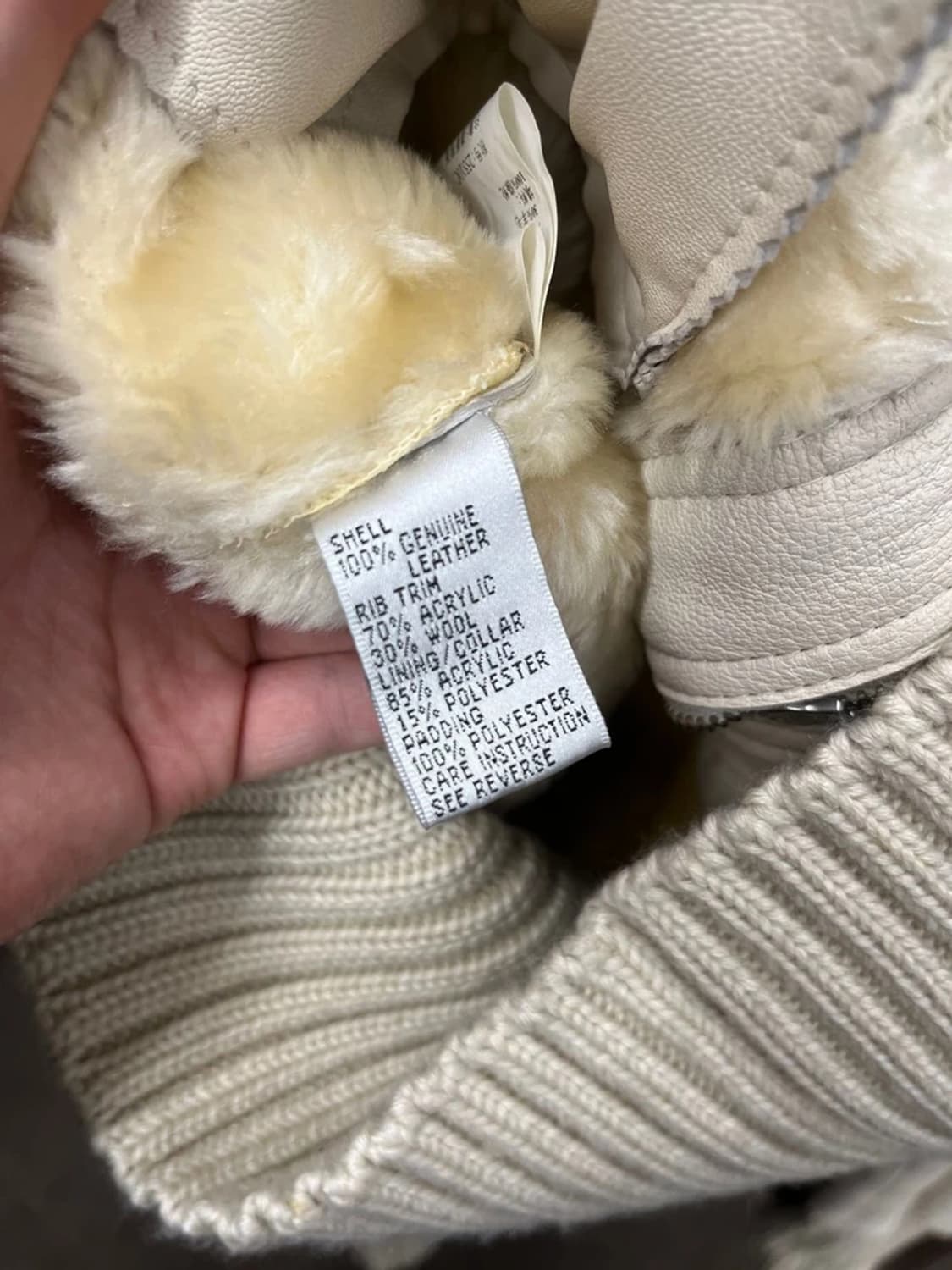 제시카 크리스토퍼 00's Y2K 퍼 크롭 양가죽 자켓 PN8490 상품이미지10