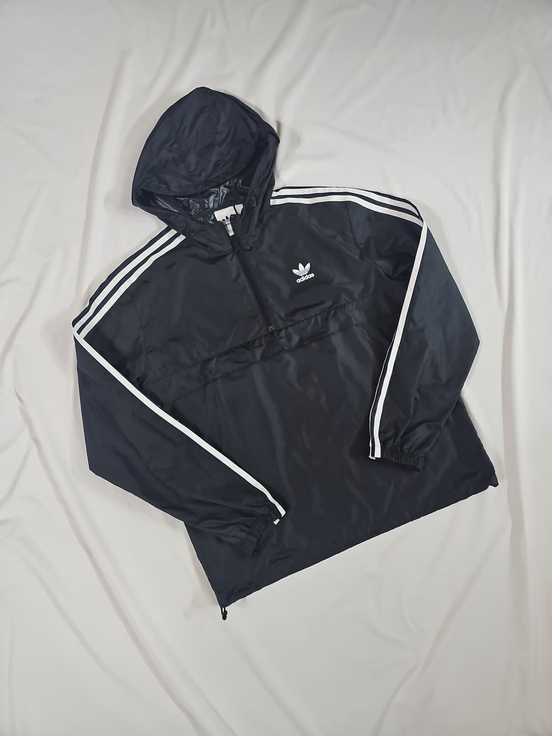 [L] 아디다스 오리지널 아노락 반집업 풀오버 바람막이 블랙 상품이미지4