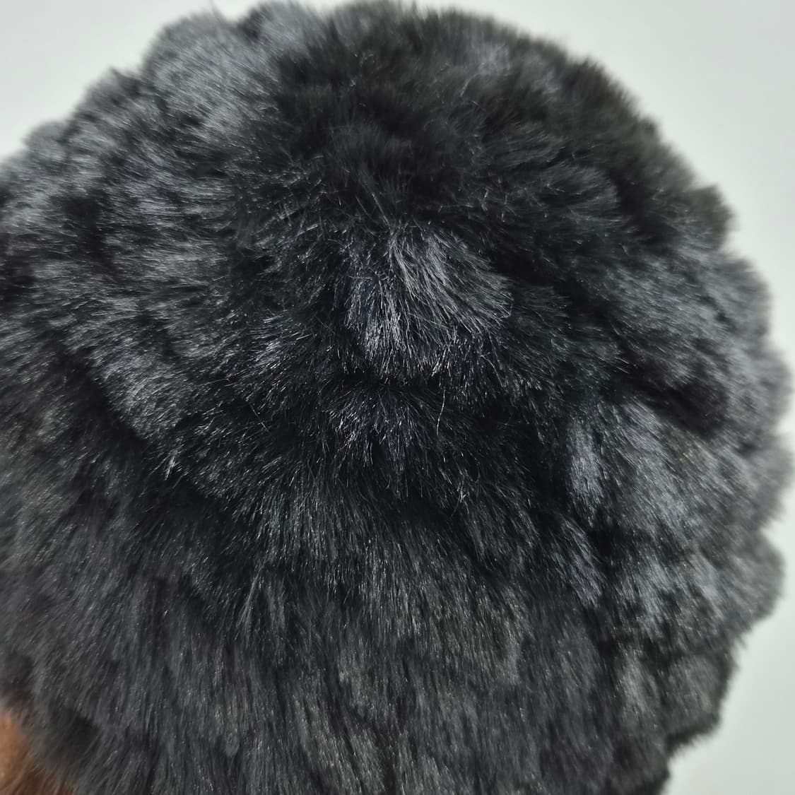 블랙 페이크 퍼 비니 모자 상품이미지4