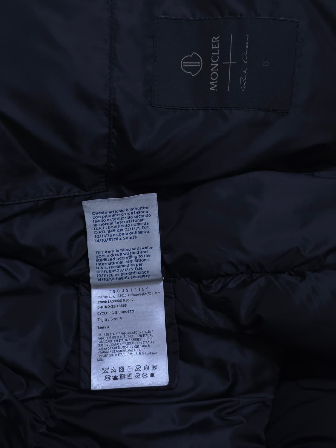 [4] 몽클레어 릭오웬스 23FW 사이클로픽 패딩 블랙 상품이미지7