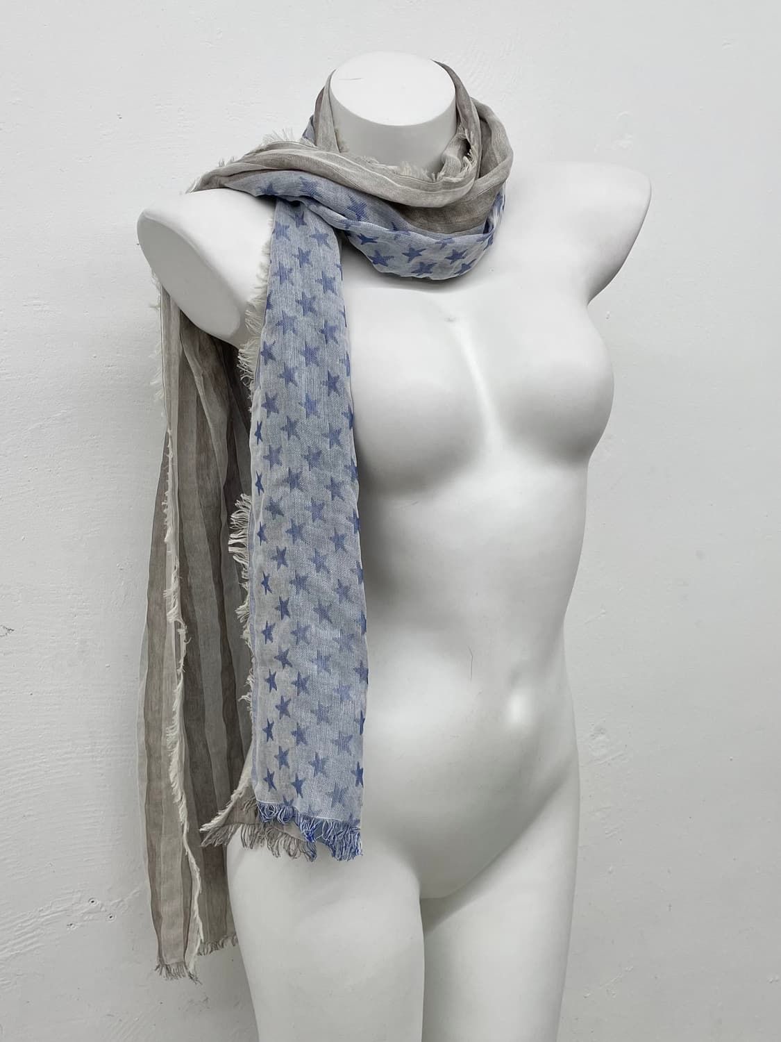 y2k 스타 배색 머플러 상품이미지2