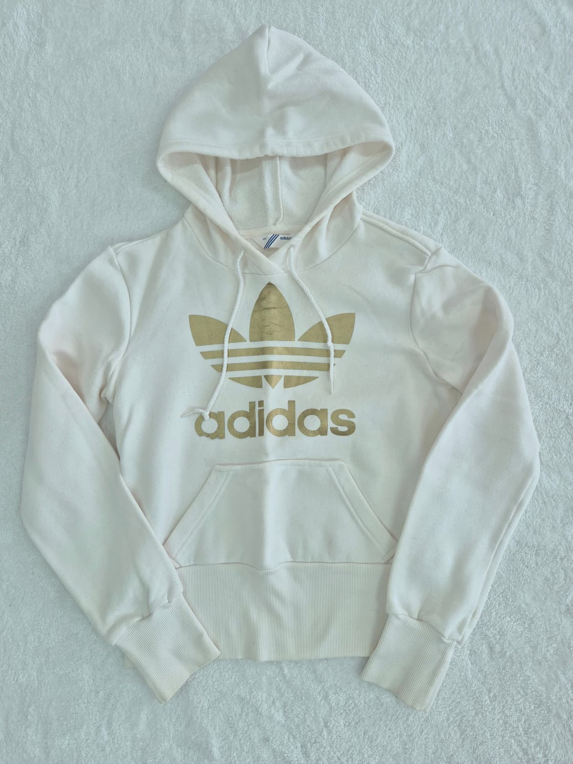 아디다스 파이어버드 빅로고 기모후드티 90(골드 트레포일) 상품이미지1