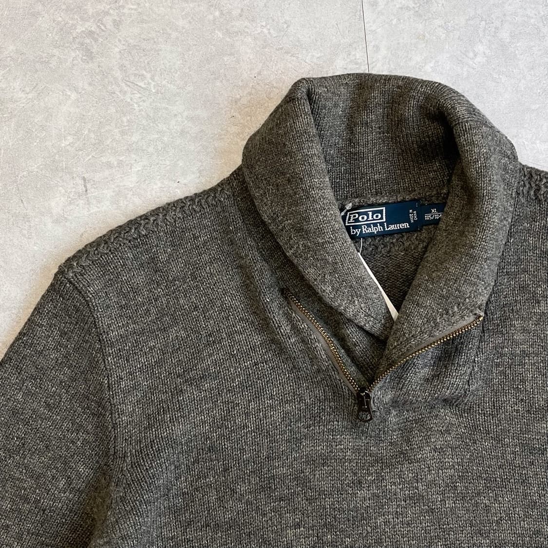 폴로랄프로렌 램스울 숄카라 니트 상품이미지4