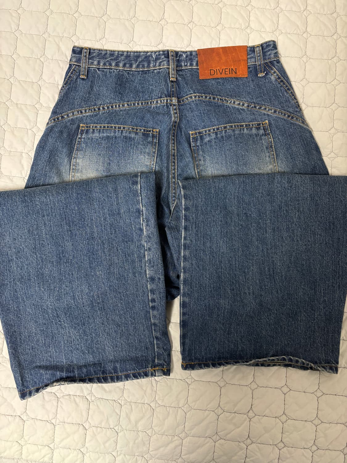 [1] 다이브인 와이드 커브드 데님 팬츠 상품이미지6