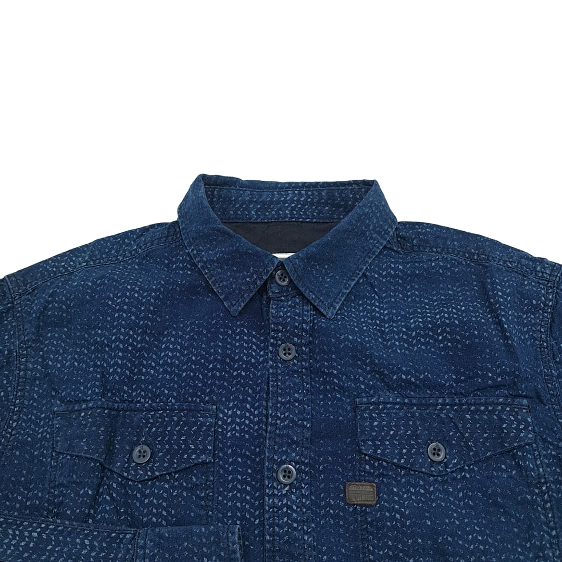 CN684 L 지스타로우 인디고 스카 긴팔 셔츠 남방 상품이미지3