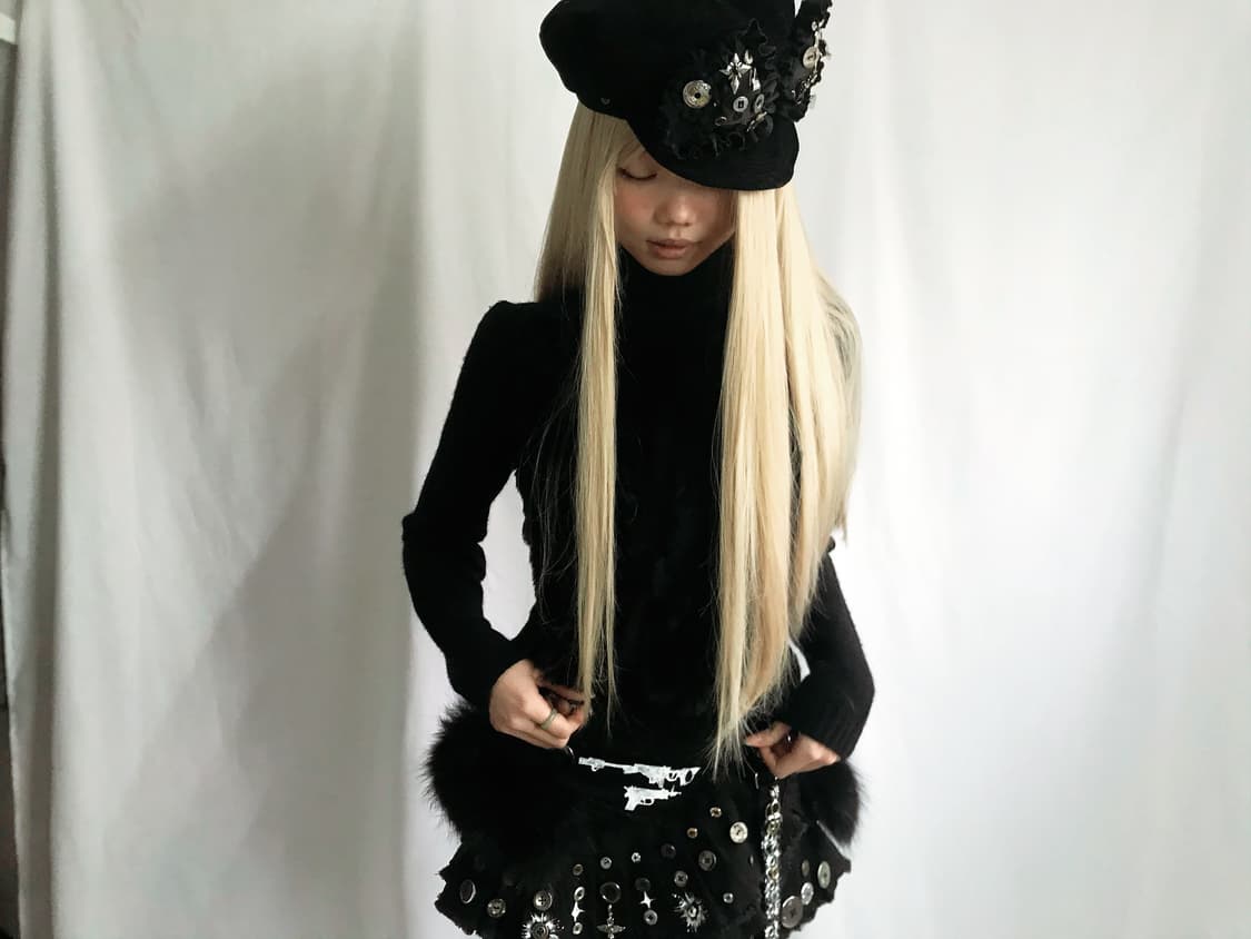 Black front fur turtleneck top 상품이미지6