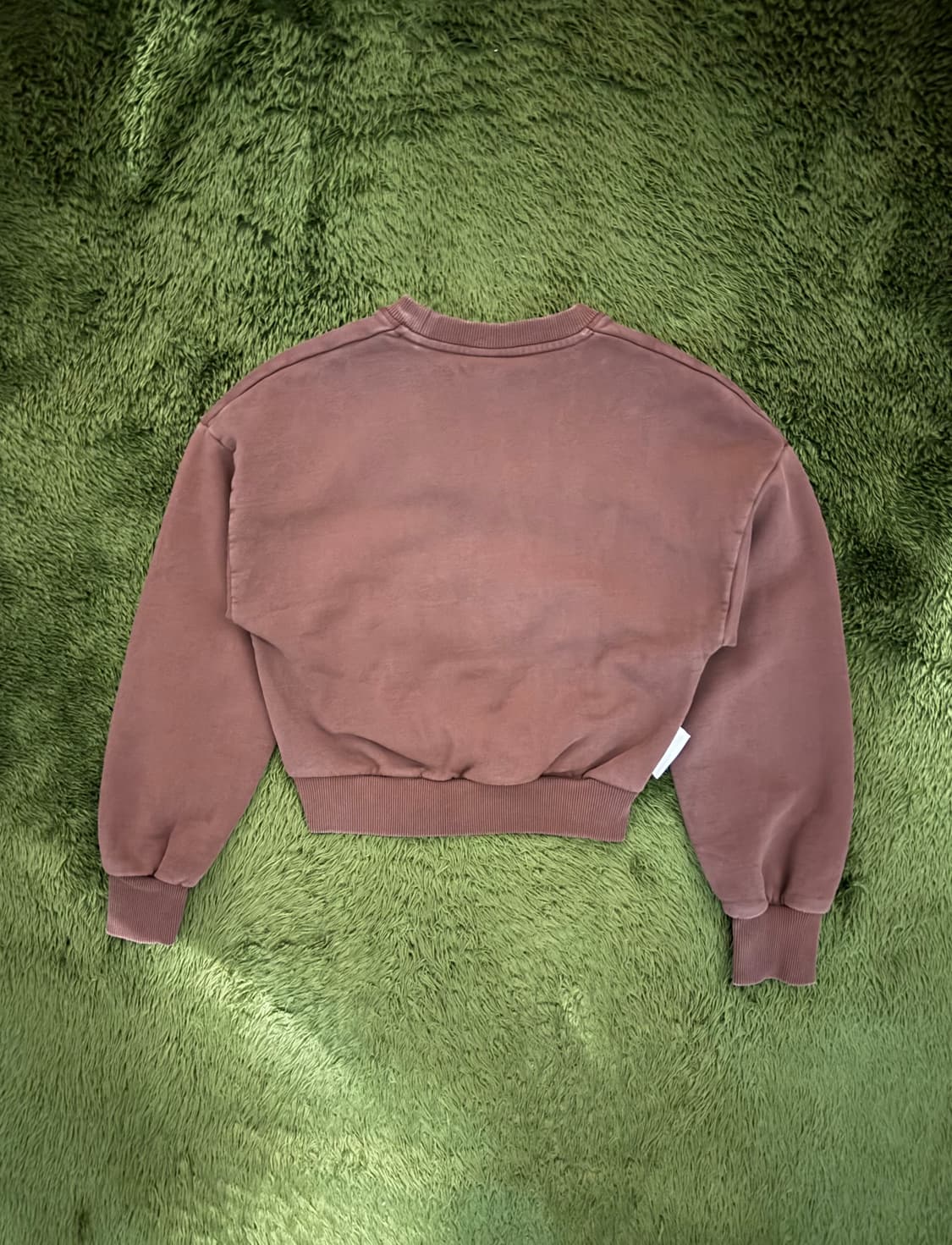 [XS] GANNI 가니 아트워크 로고 크롭 스웻셔츠 브라운 상품이미지6