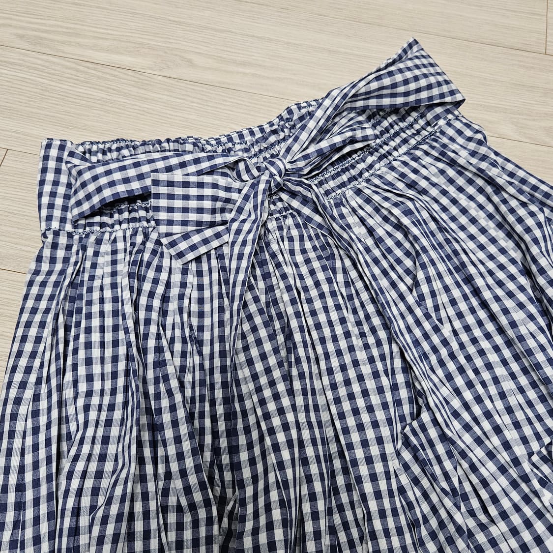 max studio 여름 체크 치마 네이비 상품이미지1