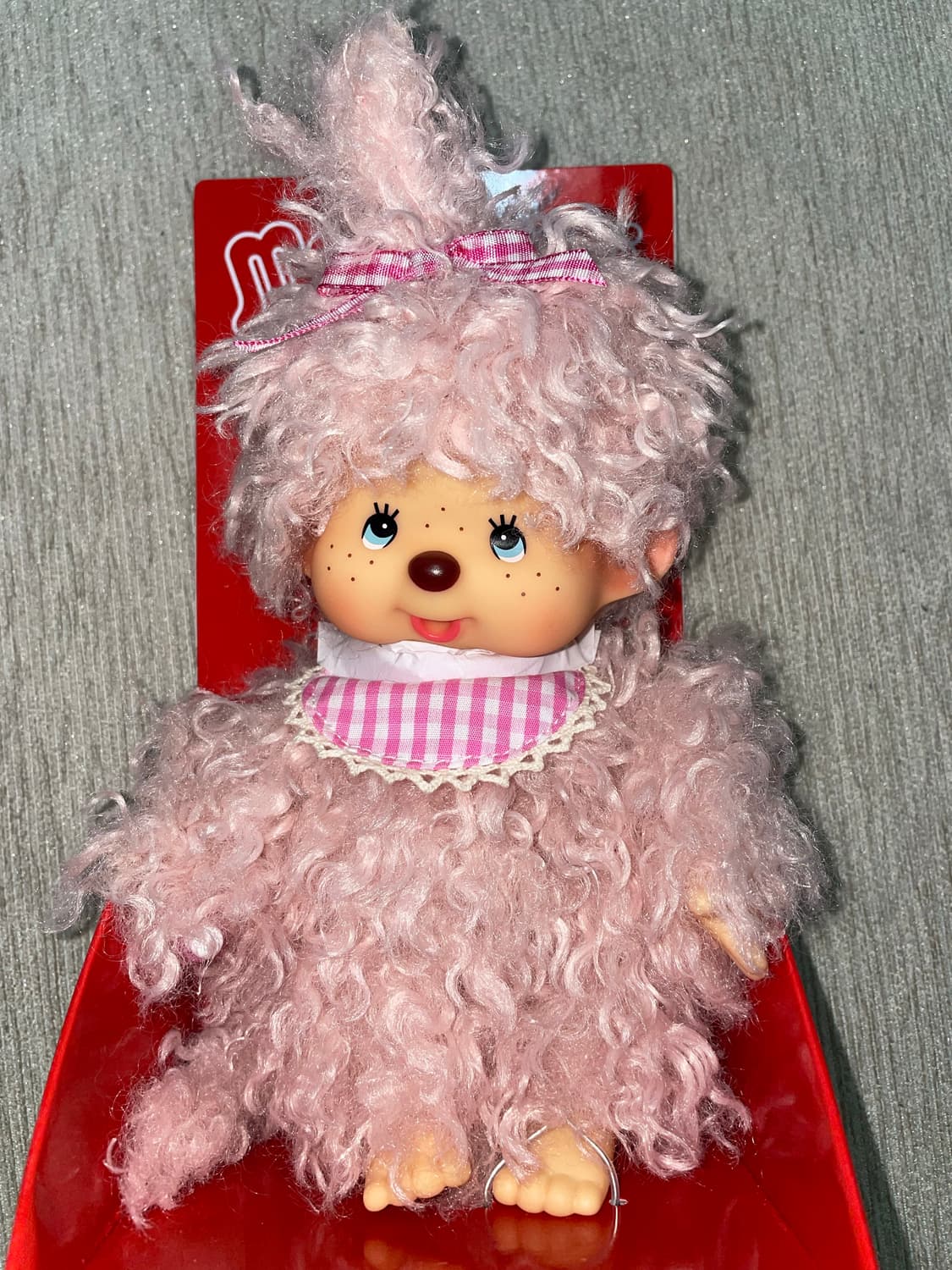 [새상품]신상 모코모코 몬치치 핑크 곱슬 몬치치인형 상품이미지3