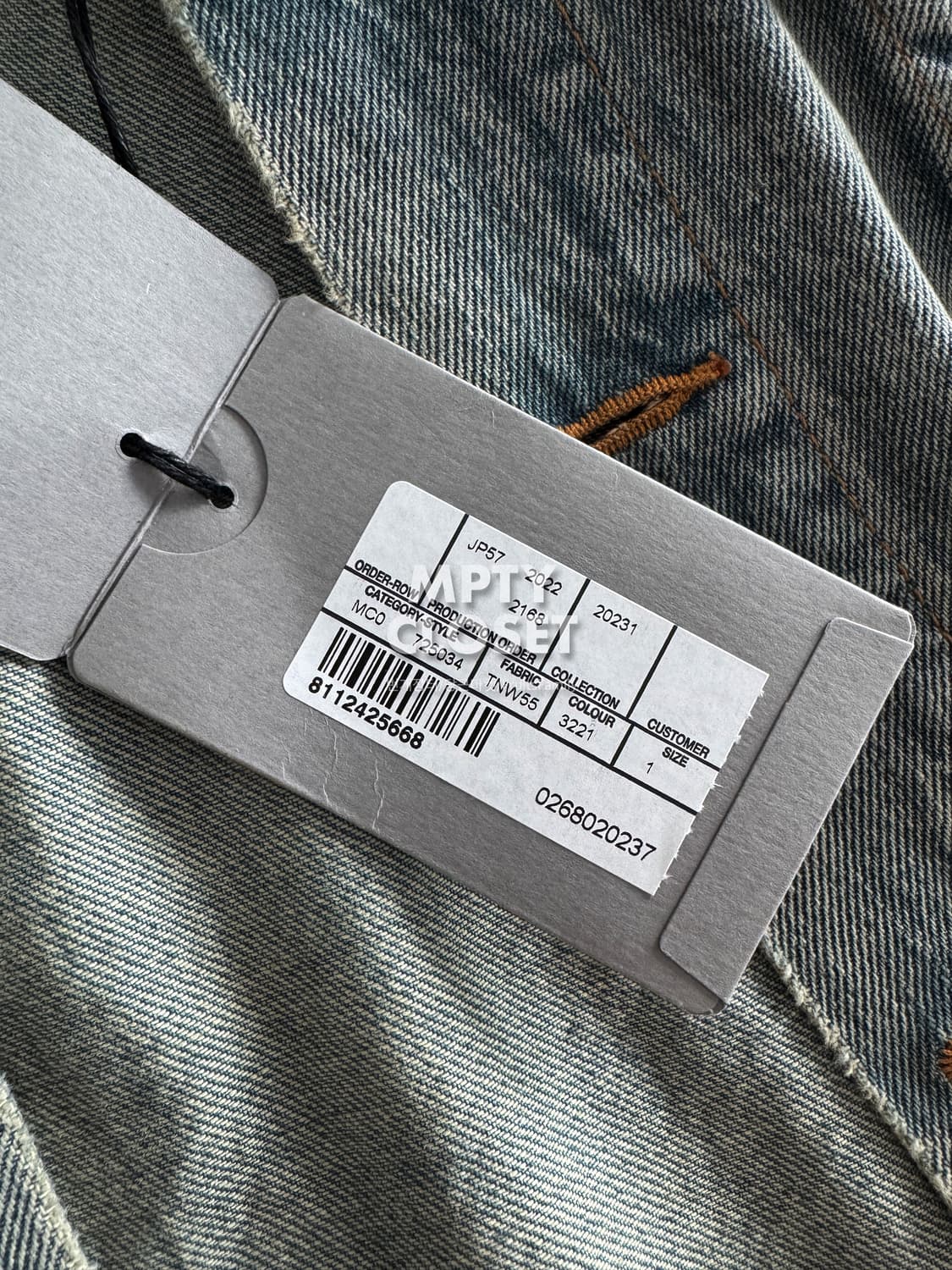 발렌시아가 미러 로고 재패니스 데님 트러커 자켓 상품이미지6