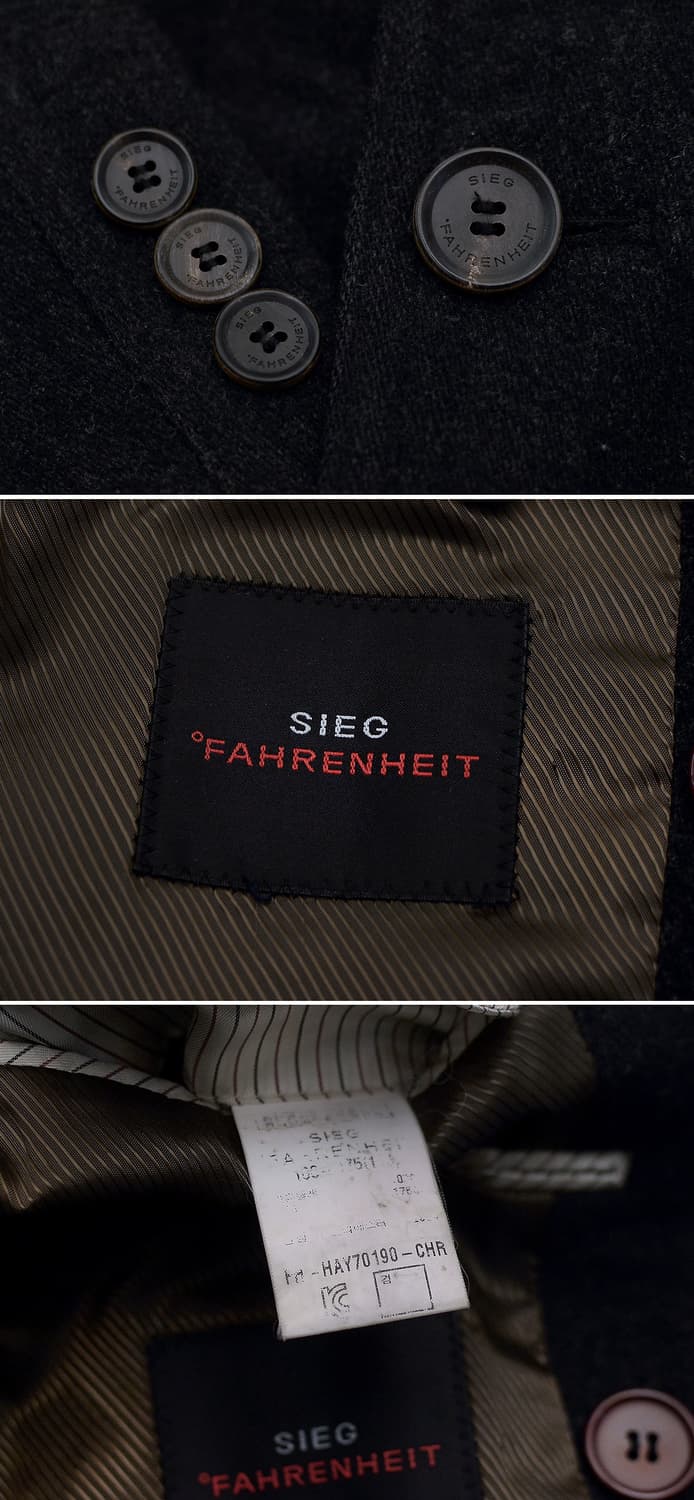 지이크 파렌하이트 더블 하이넥 퓨어울 피코트 자켓 (95-100) 상품이미지10