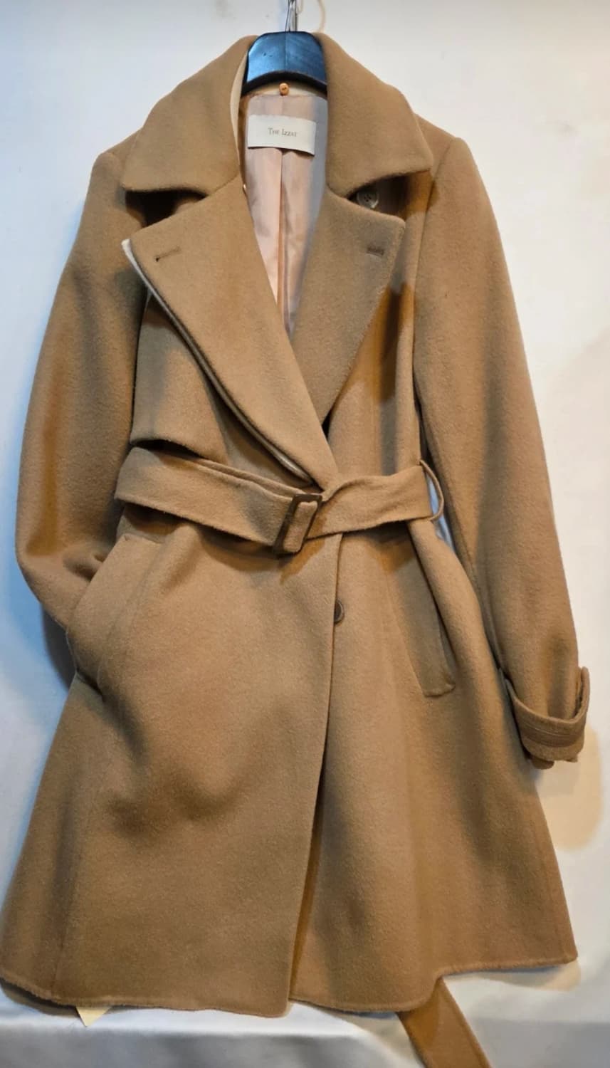 THE IZZAT 더 아이잗 카멜 울 코트 벨트 모직코트 상품이미지3