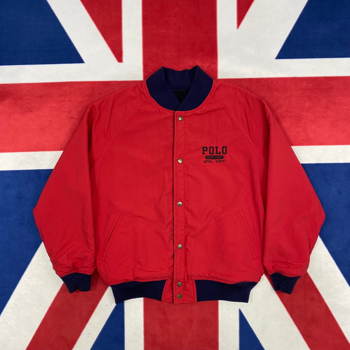 90s 폴로 리버시블 자켓 90실측M  상품이미지1