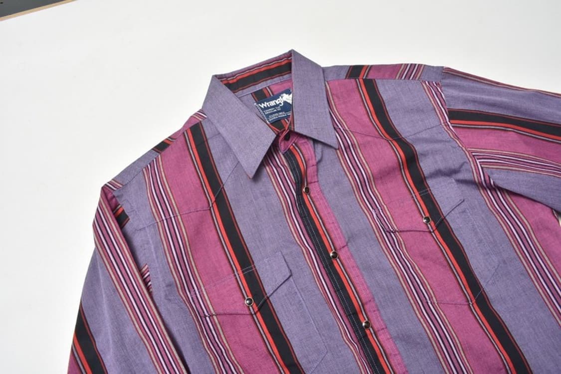 랭글러 USA 웨스턴 스트라이프 셔츠 XL N1315 상품이미지2